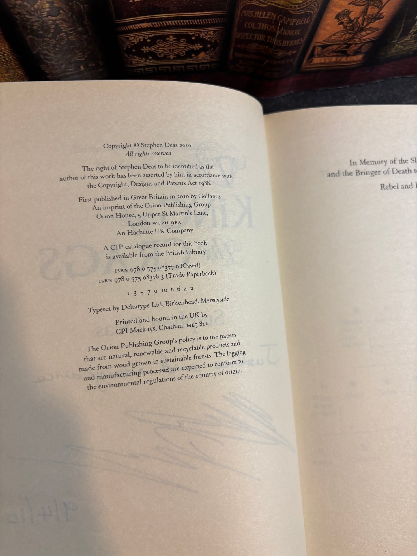 The King of Crags by Stephen Deas SIGNED 1st Edition UK