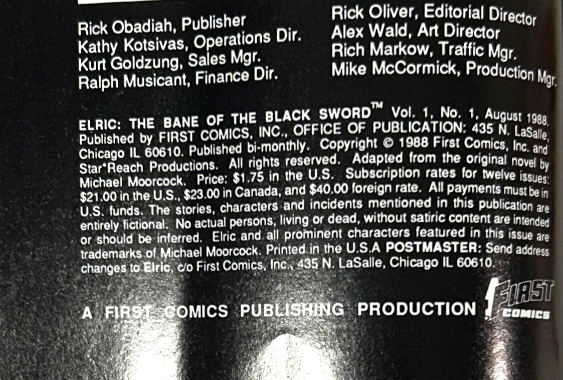 Set of 7 Michael Moorecock's Elric circa 1980s Softcover Comics