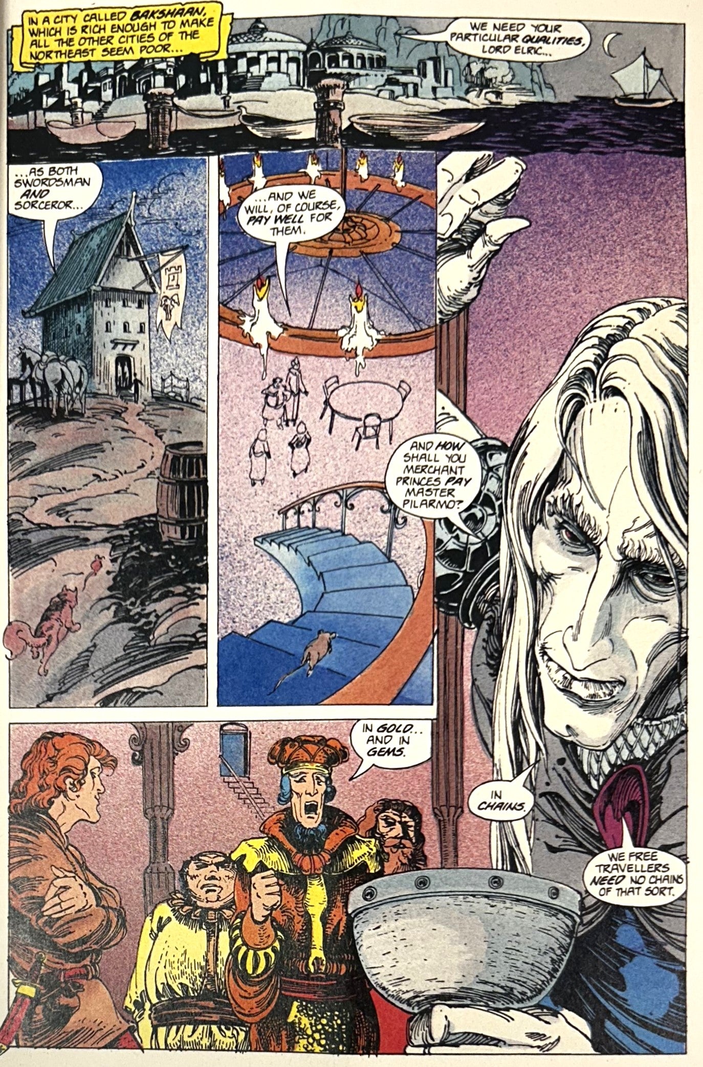 Set of 7 Michael Moorecock's Elric circa 1980s Softcover Comics