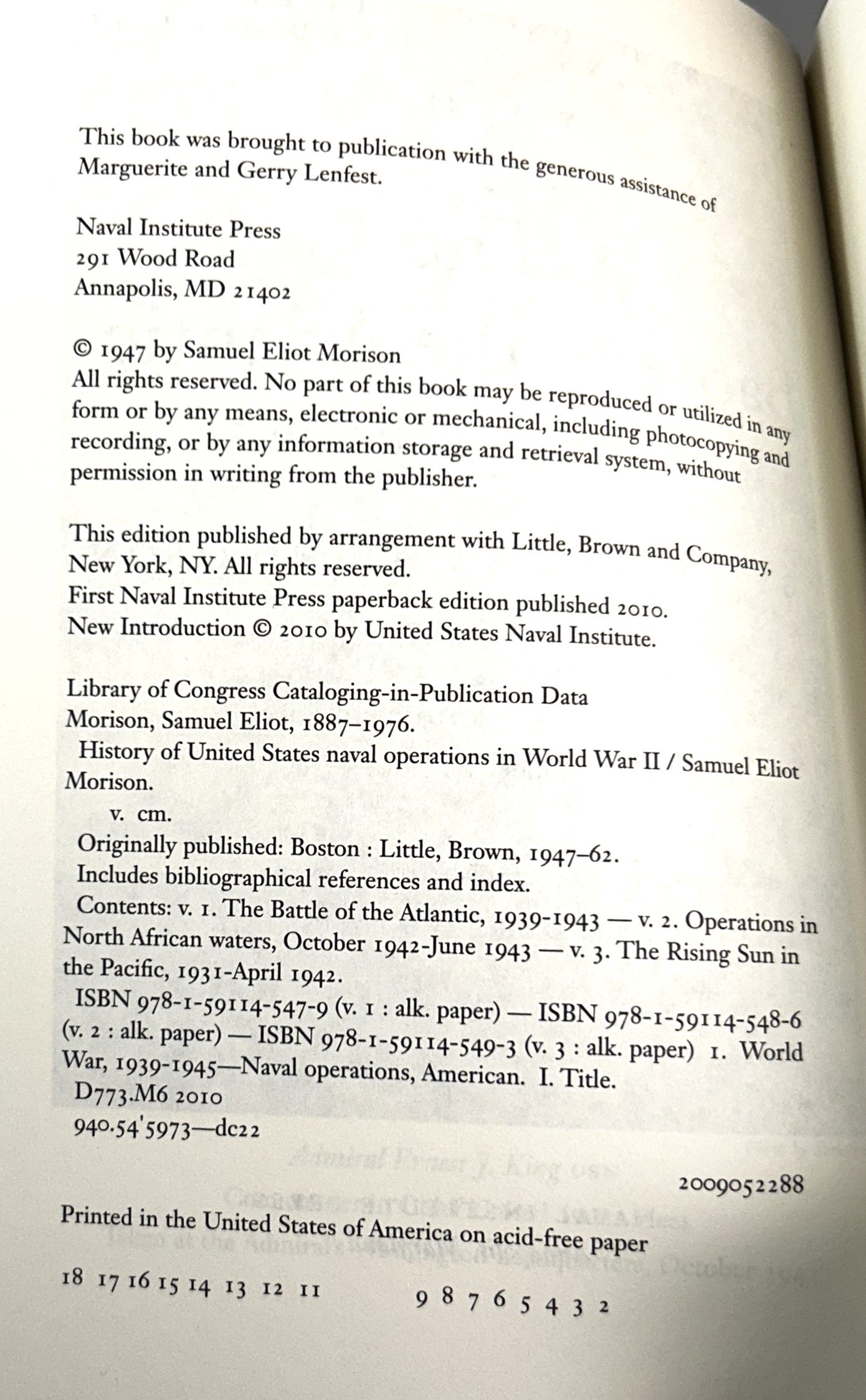 Set of 14 History of US Naval Operations in World War II