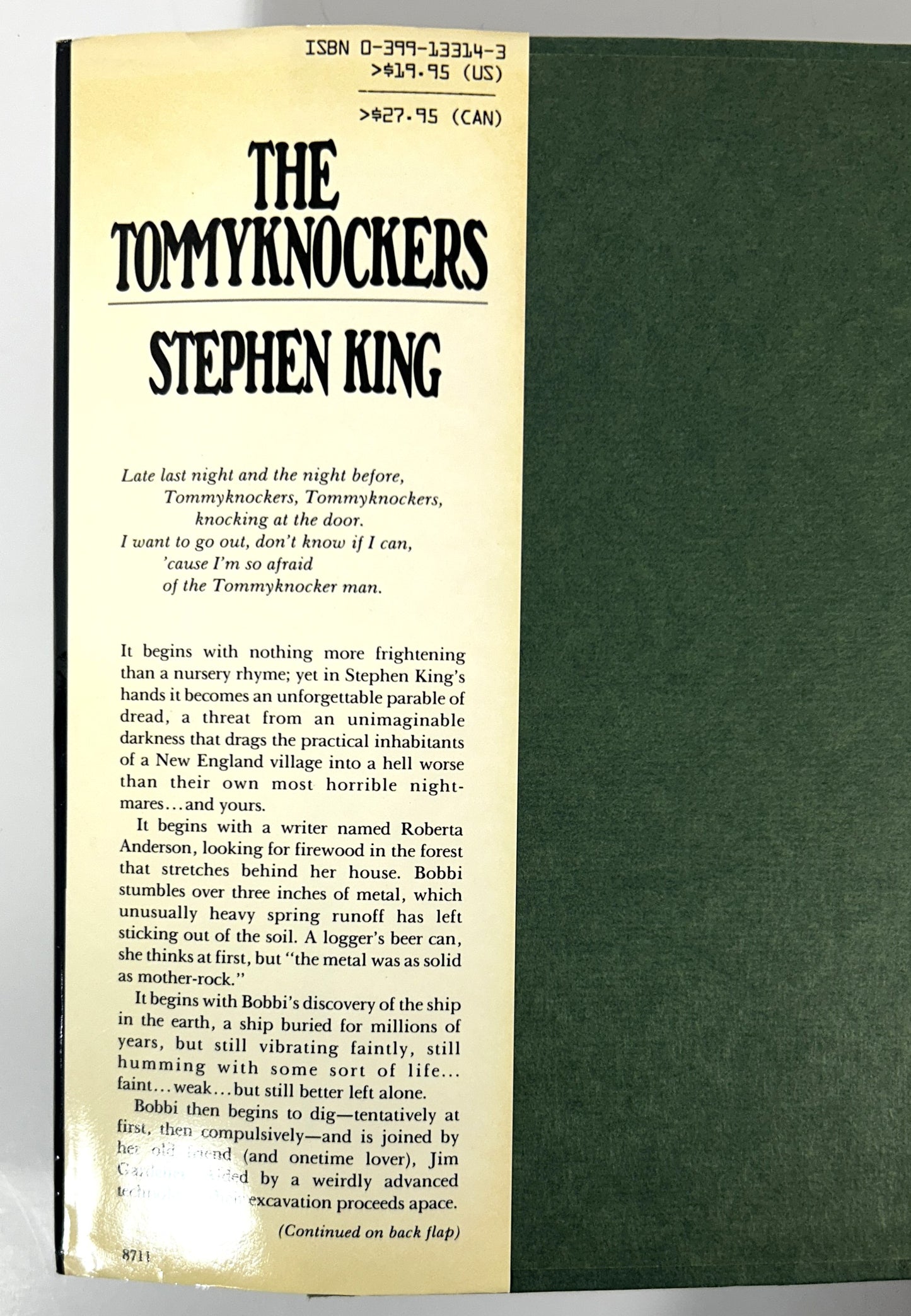 The Tommyknockers by Stephen King 1987 1st Edition