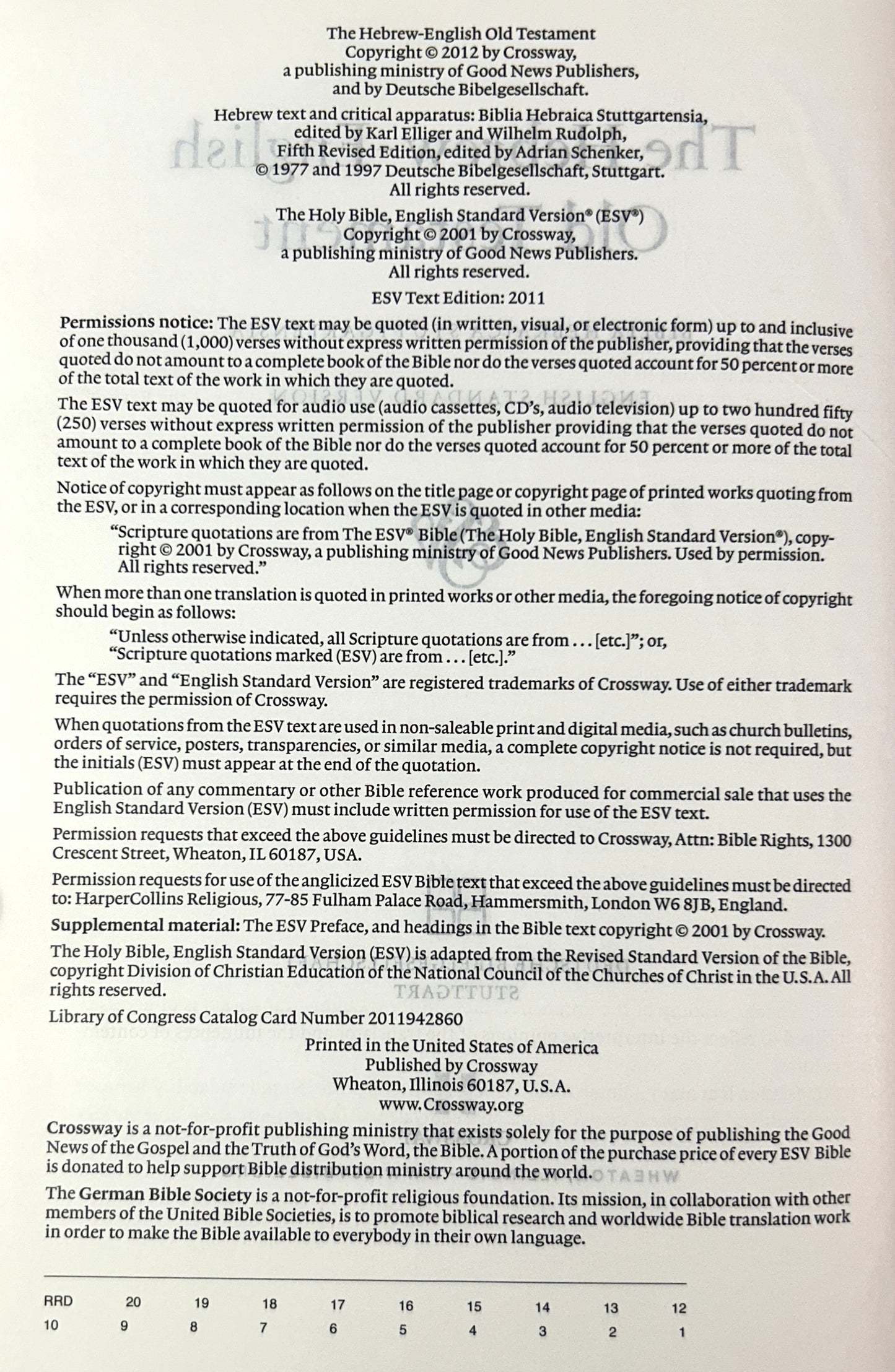 The Hebrew-English Old Testament English Standard Version 2012