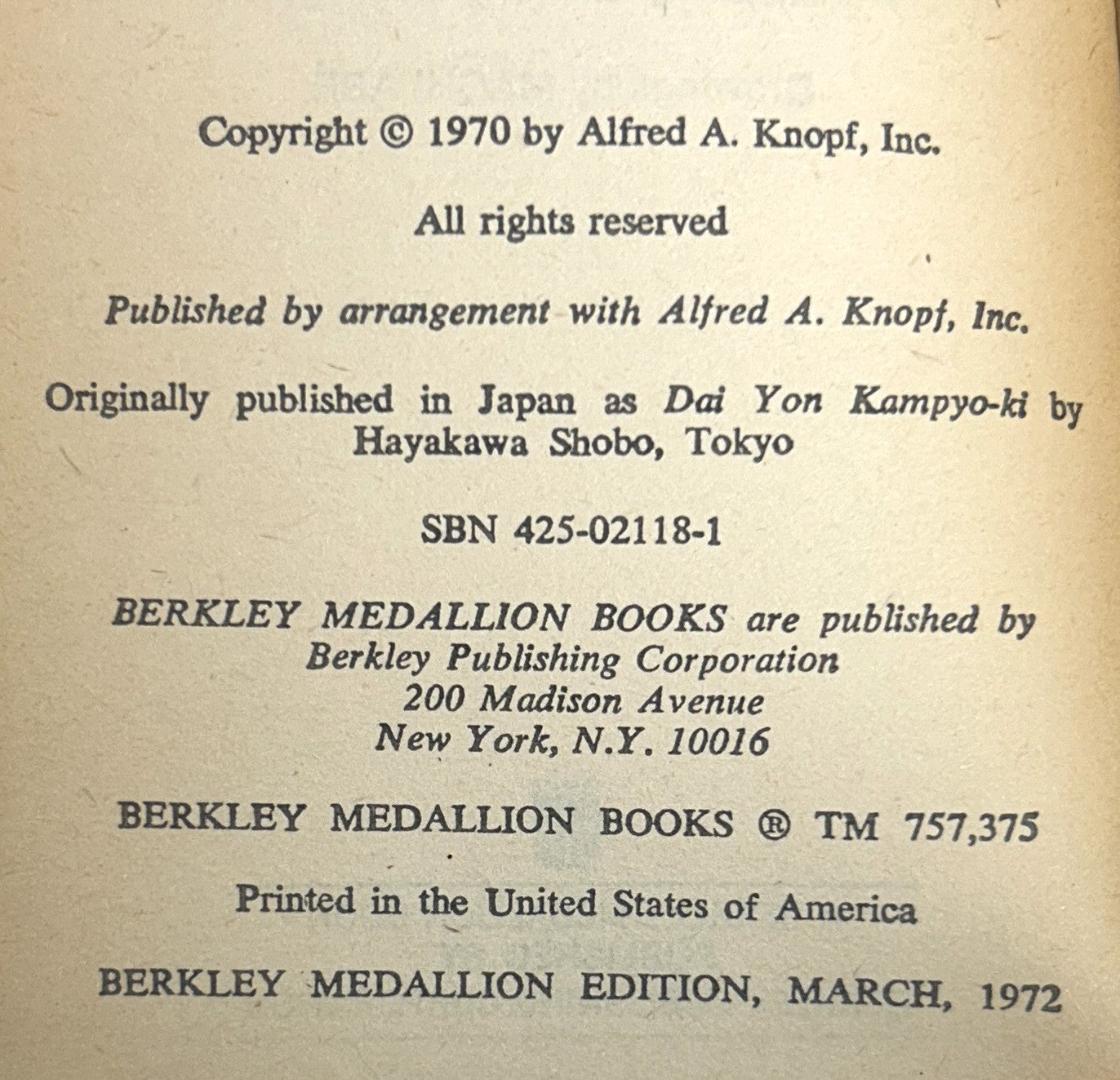 Inter Ice Age 4 by Kobo Abe 1970