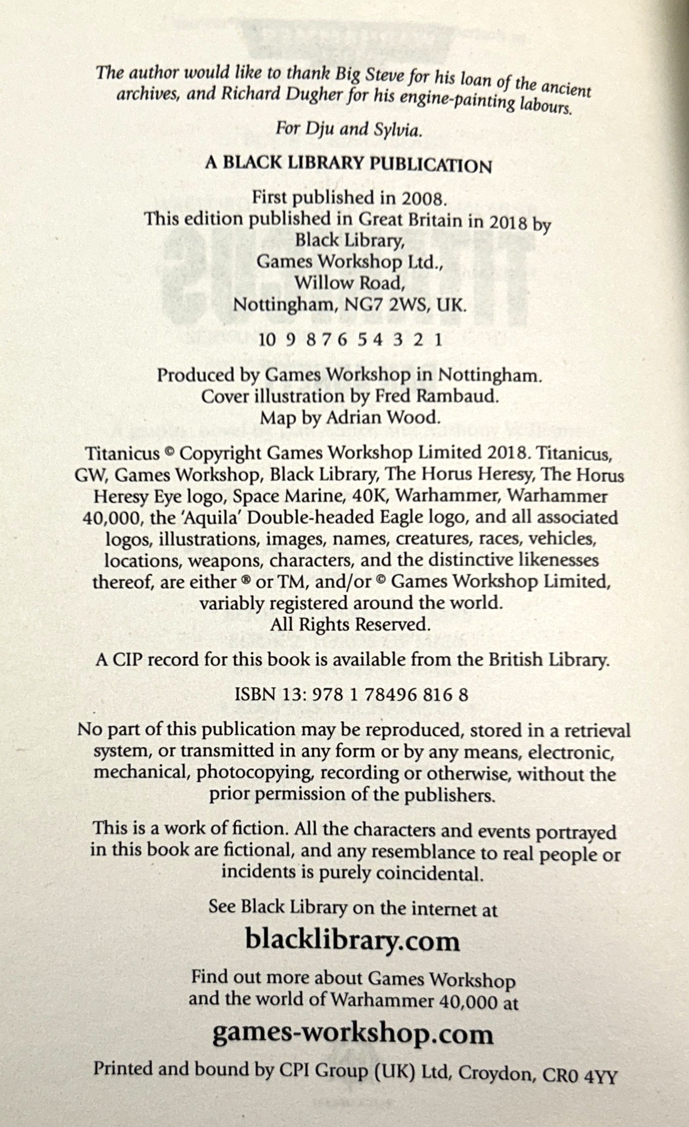 Warhammer 40,000: Titanicus by Dan Abnett 2018 1st Printing