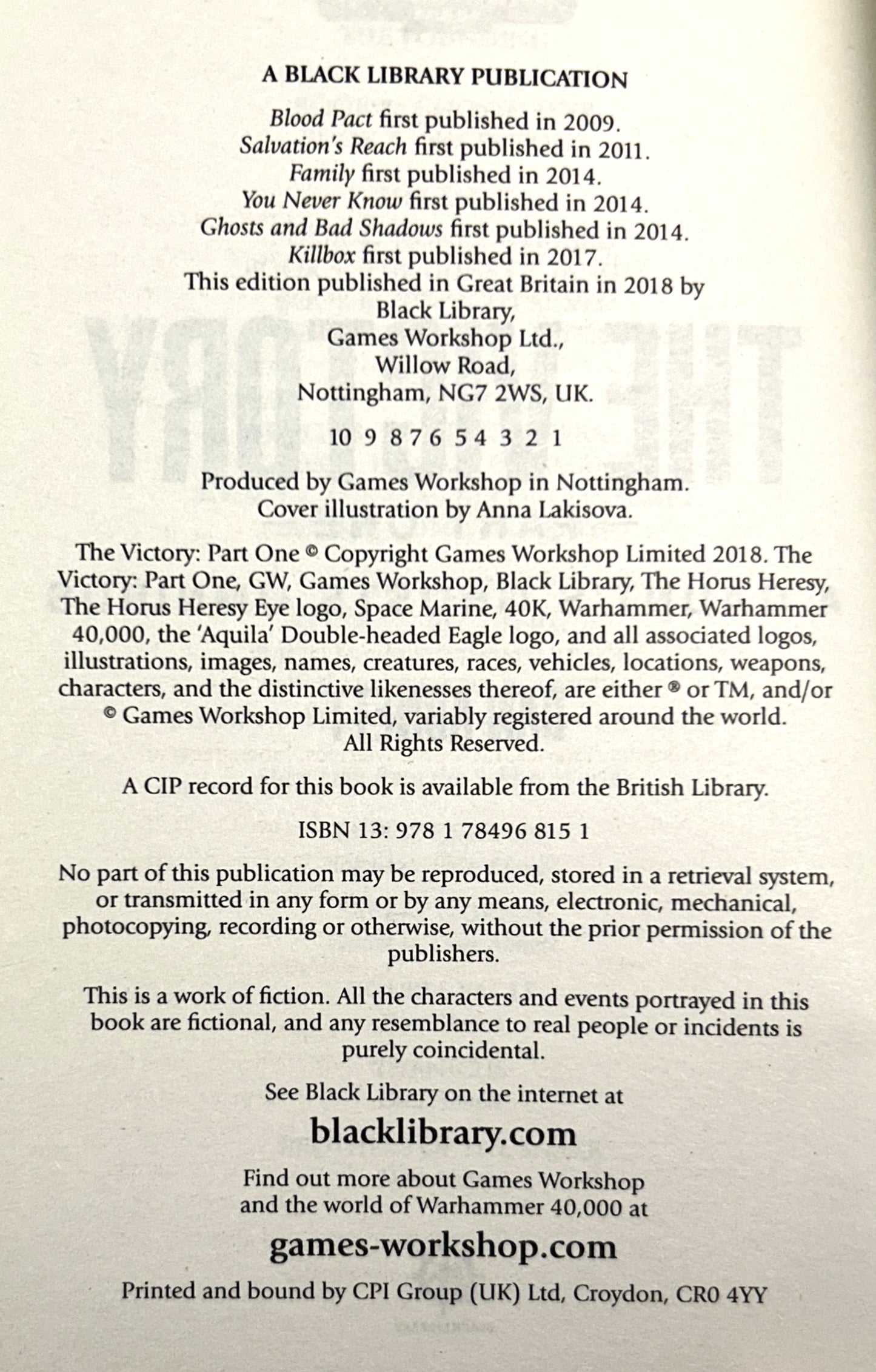 Warhammer 40,000: The Victory Part One (A Gaunt's Ghosts Omnibus) by Dan Abnett 2018
