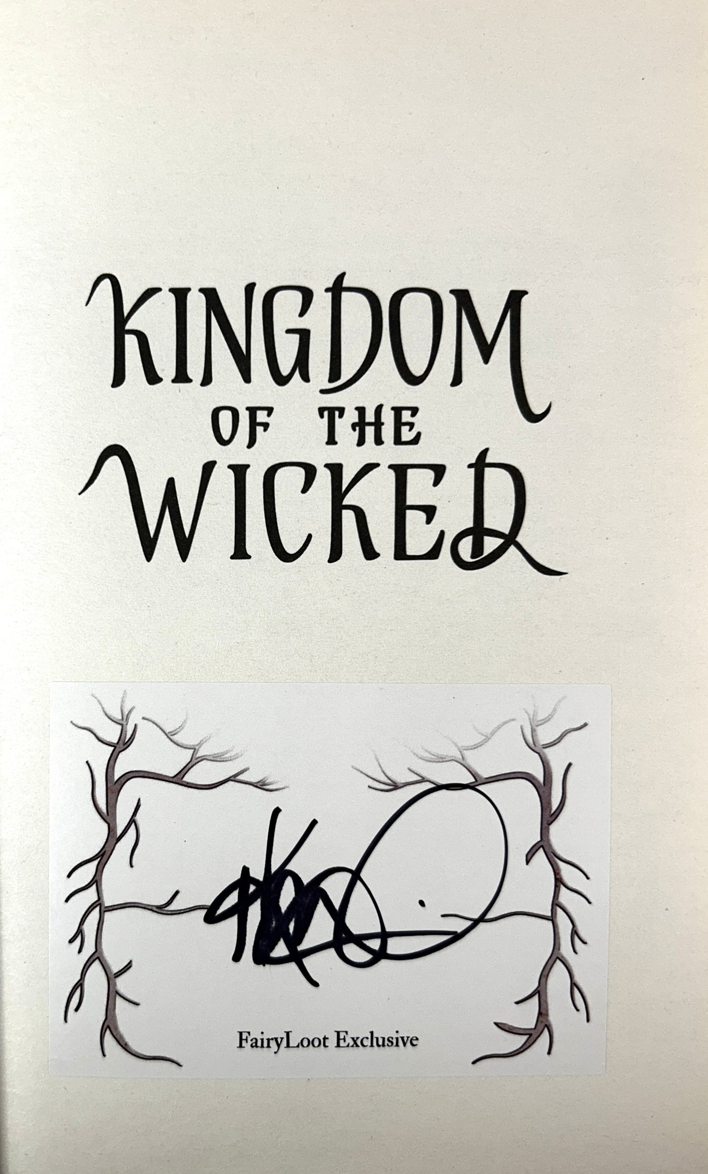 Kingdom of the Wicked (Kingdom of the Wicked #1) by Kerri Maniscalco 2020 SIGNED Fairyloot Exclusive