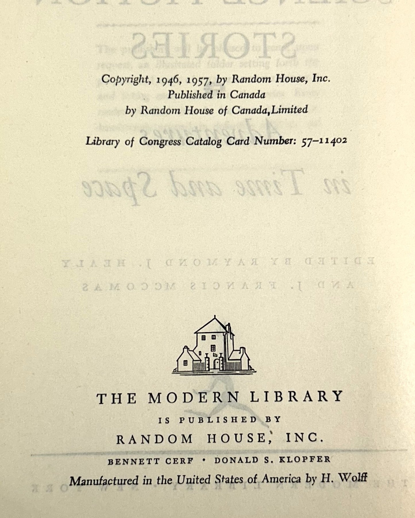 Famous Science Fiction Stories edited by Raymond Healey 1957 Vintage