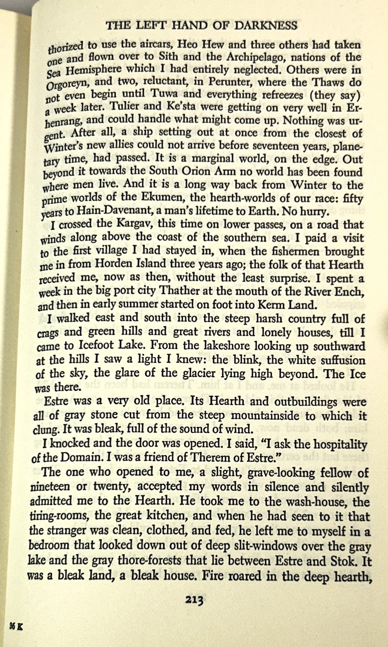 The Left Hand of Darkness by Ursula K. LeGuin 1969 Book Club Edition