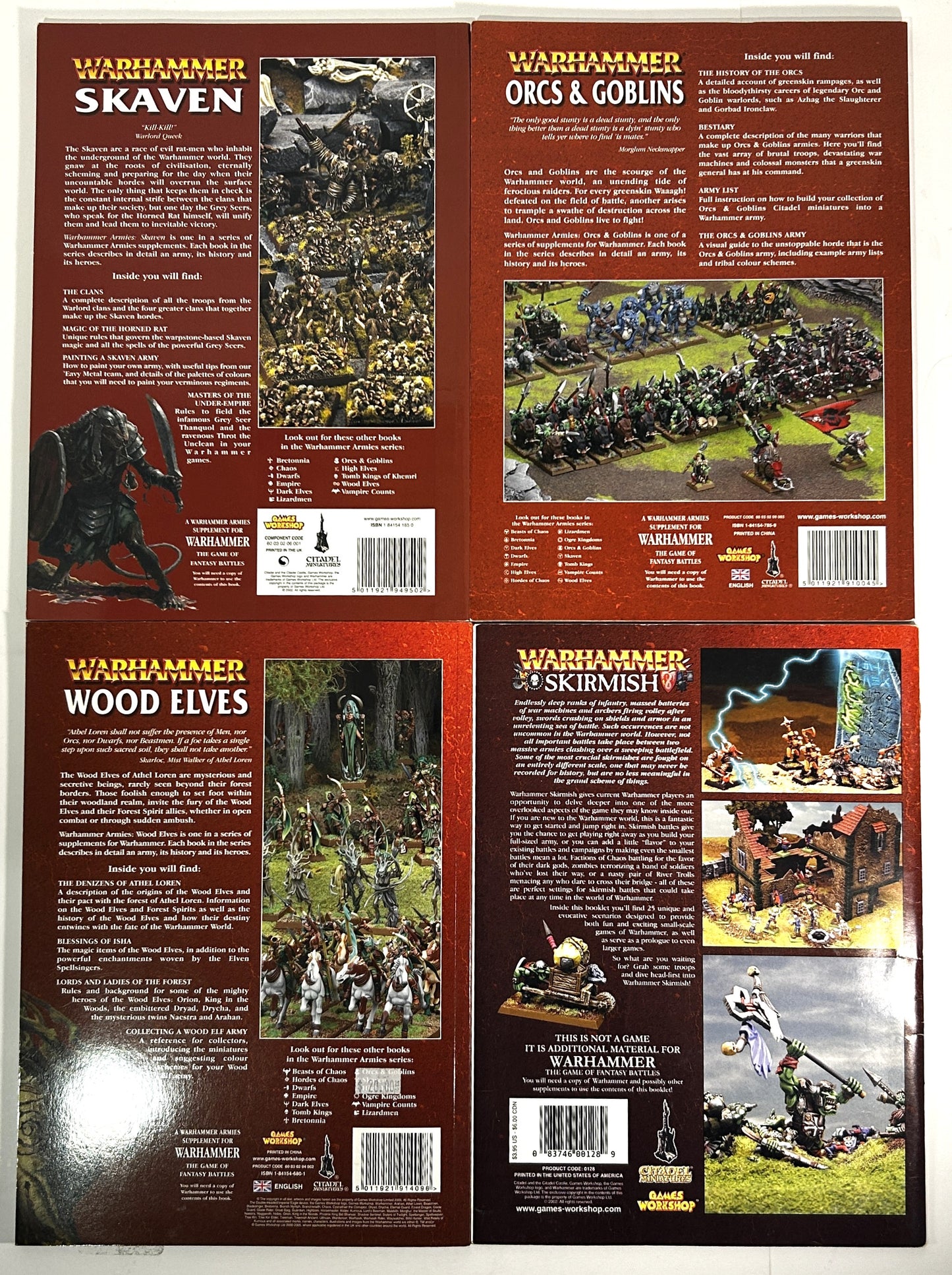 Set of 4 Vintage Warhammer Codices