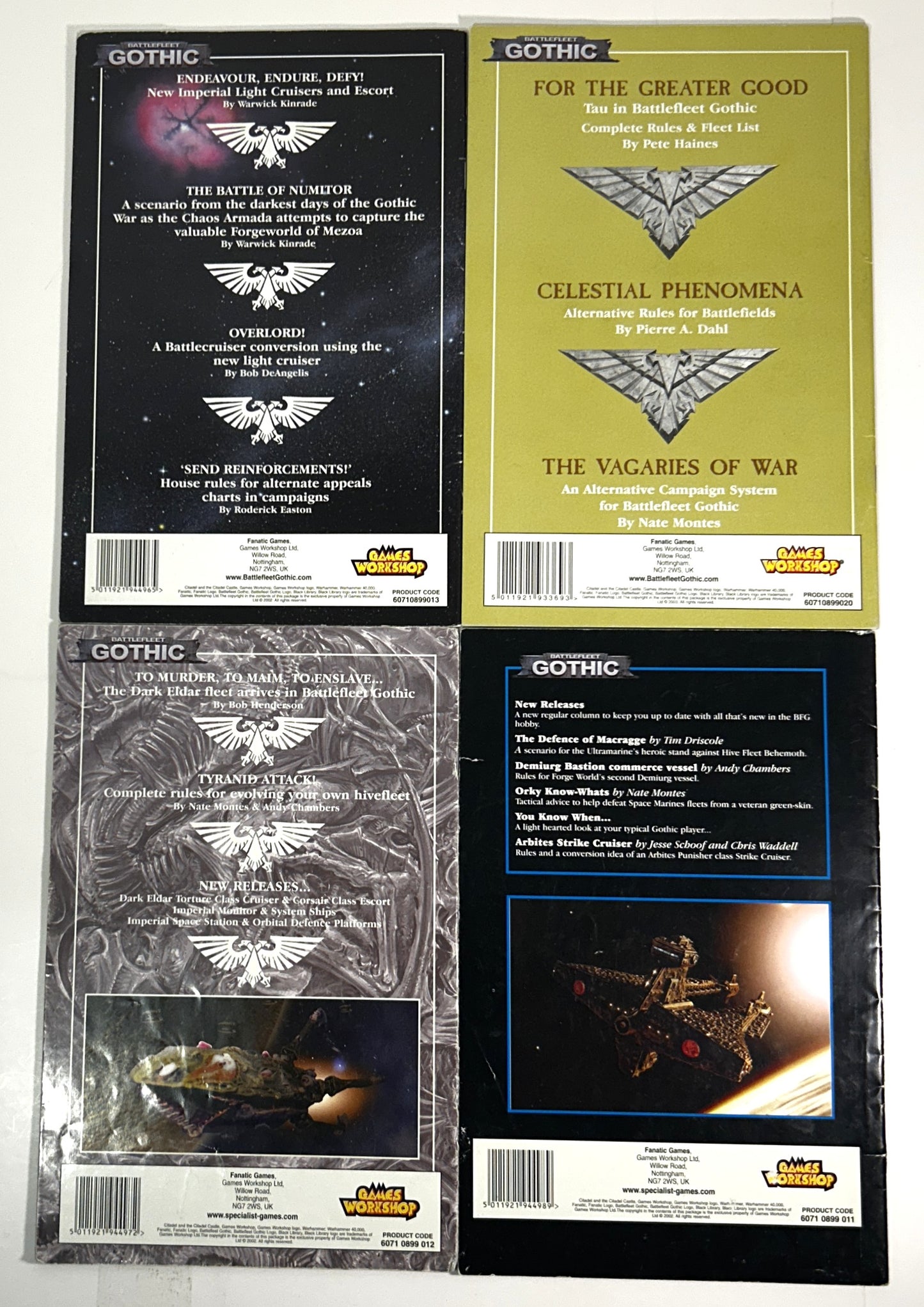 Set of 4 Battlefleet Gothic Magazines