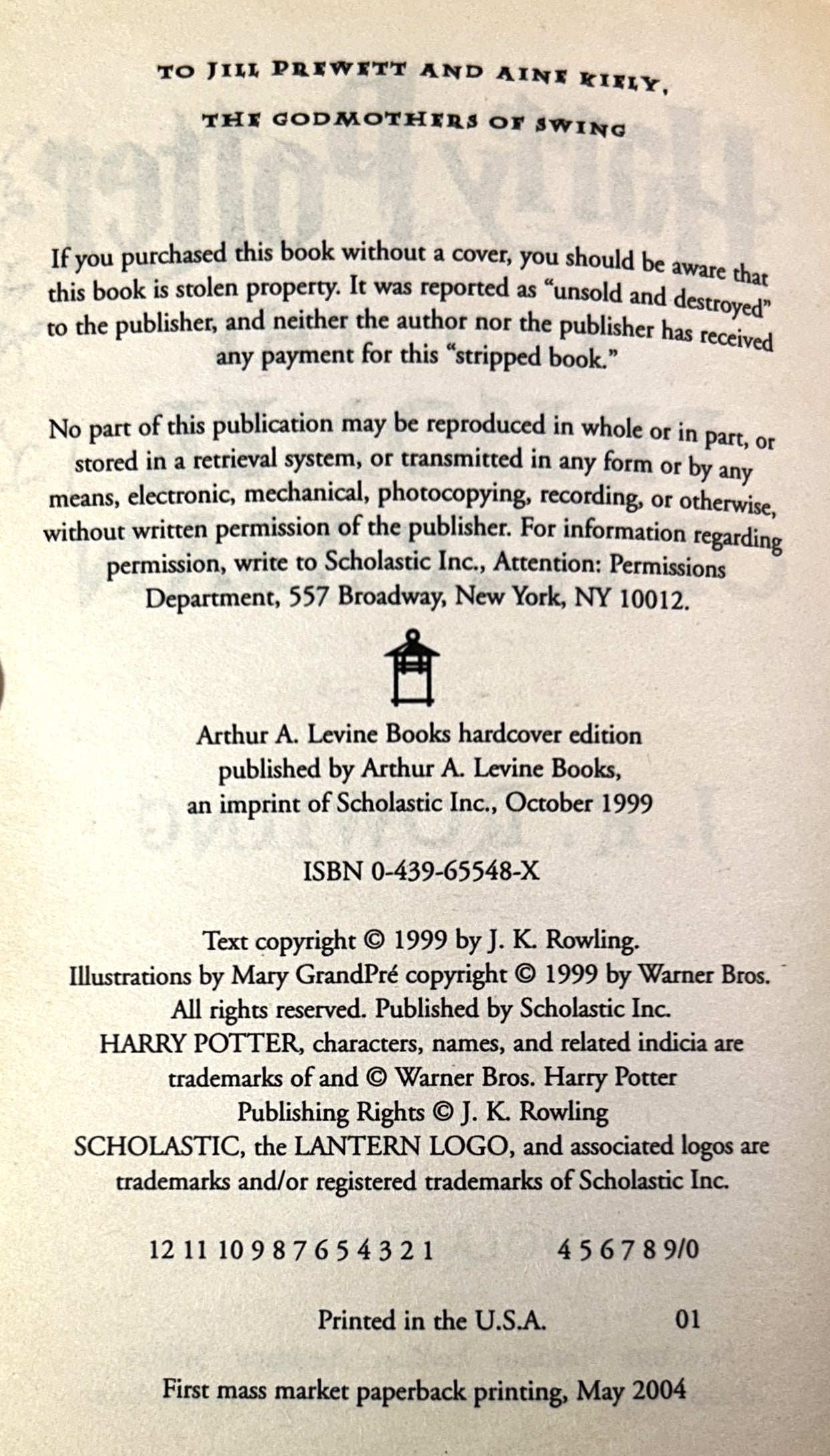 Harry Potter and the Prisoner of Azkaban by JK Rowling 2004 1st Paperback Printing
