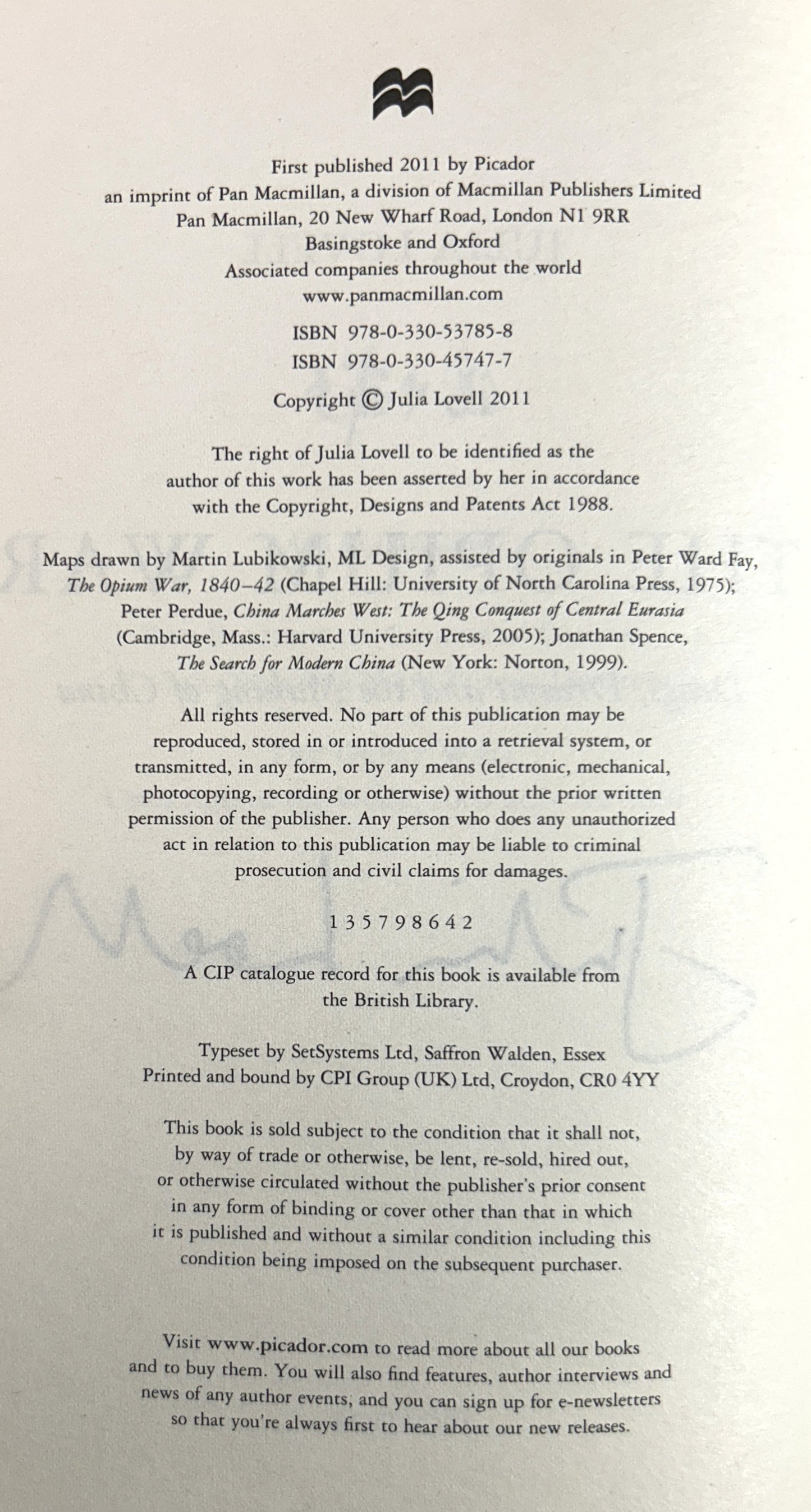 Opium War: Drugs Dreams & the Making of China by Julia Lovell 2011 SIGNED 1st UK Edition