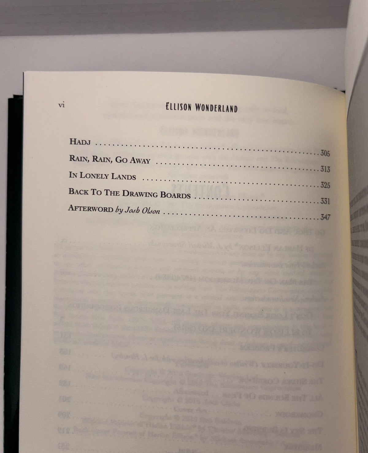 table of contents pg2