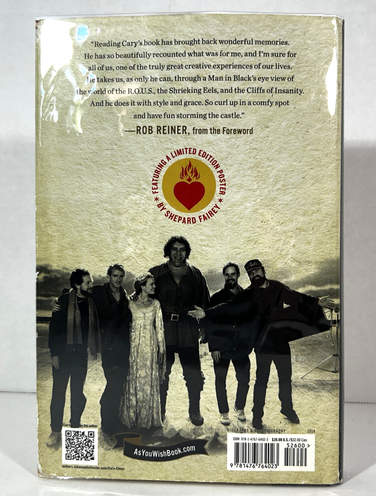 As You Wish: Inconceivable Tales from the Making of The Princes Bride by Cary Elwes 2014 SIGNED