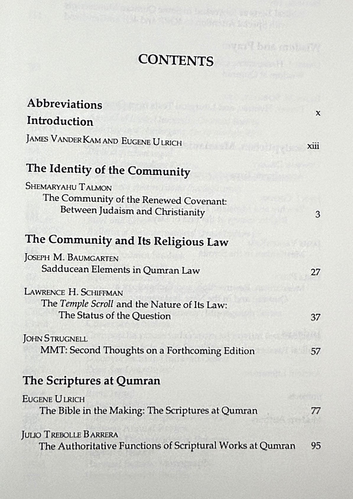 The Community of the Renewed Convent by Eugene Ulrich and James VanderKam 1994