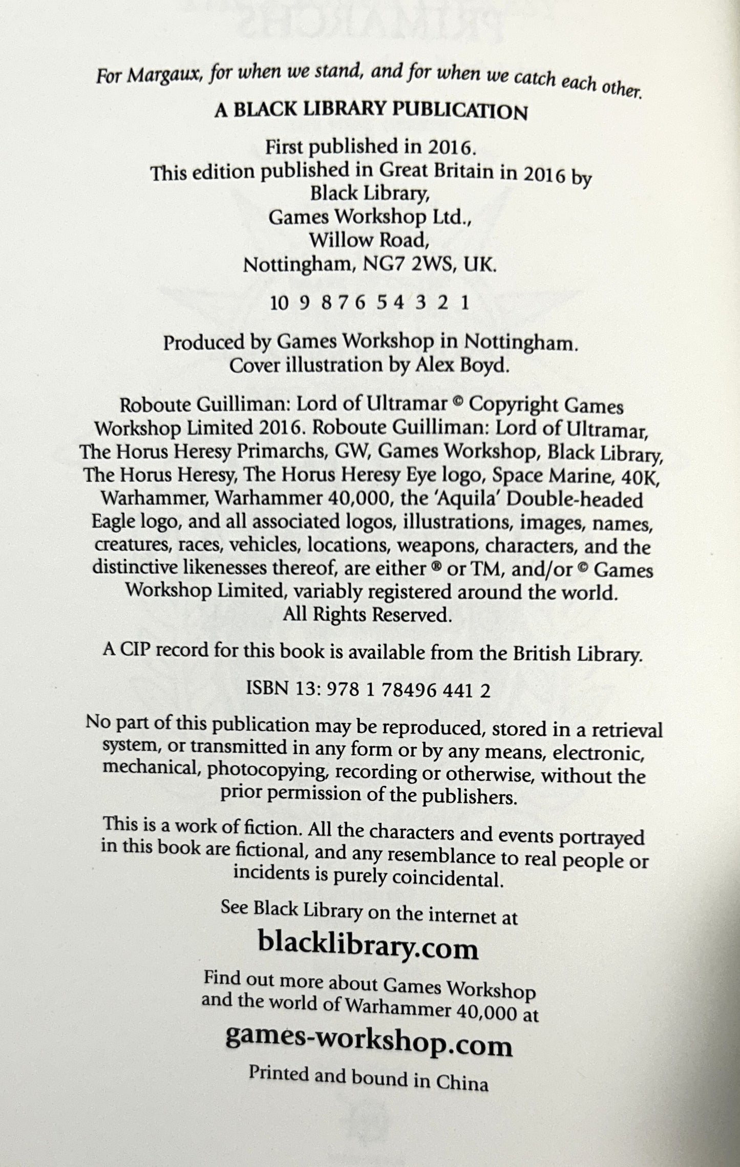 Warhammer 40000: Roboute Guilliman Lord of Ultramar (Horus Heresy Primarchs) by David Annandale 2016