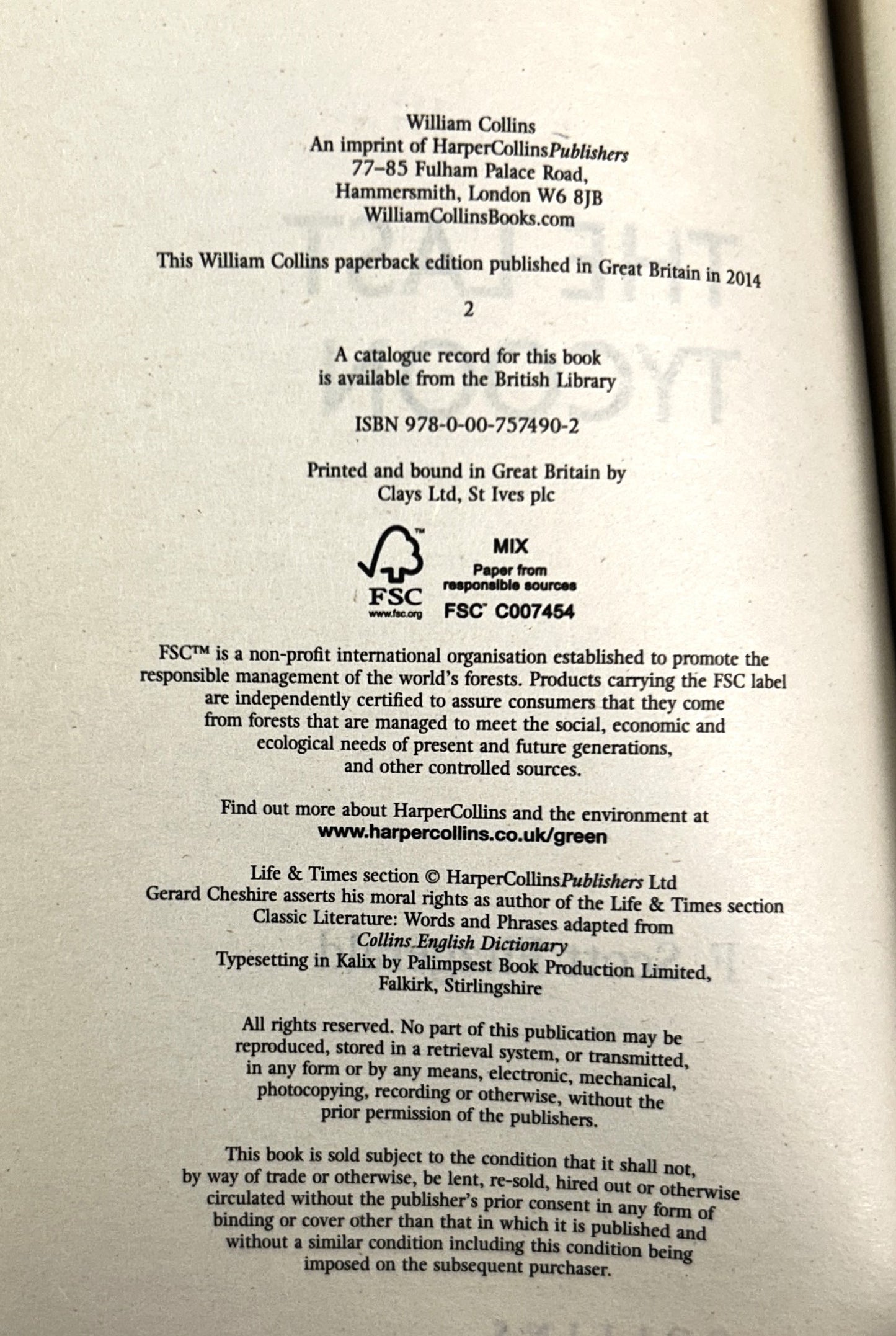 Set of 5 Collins Classics F. Scott Fitzgerald Titles 2011-2014