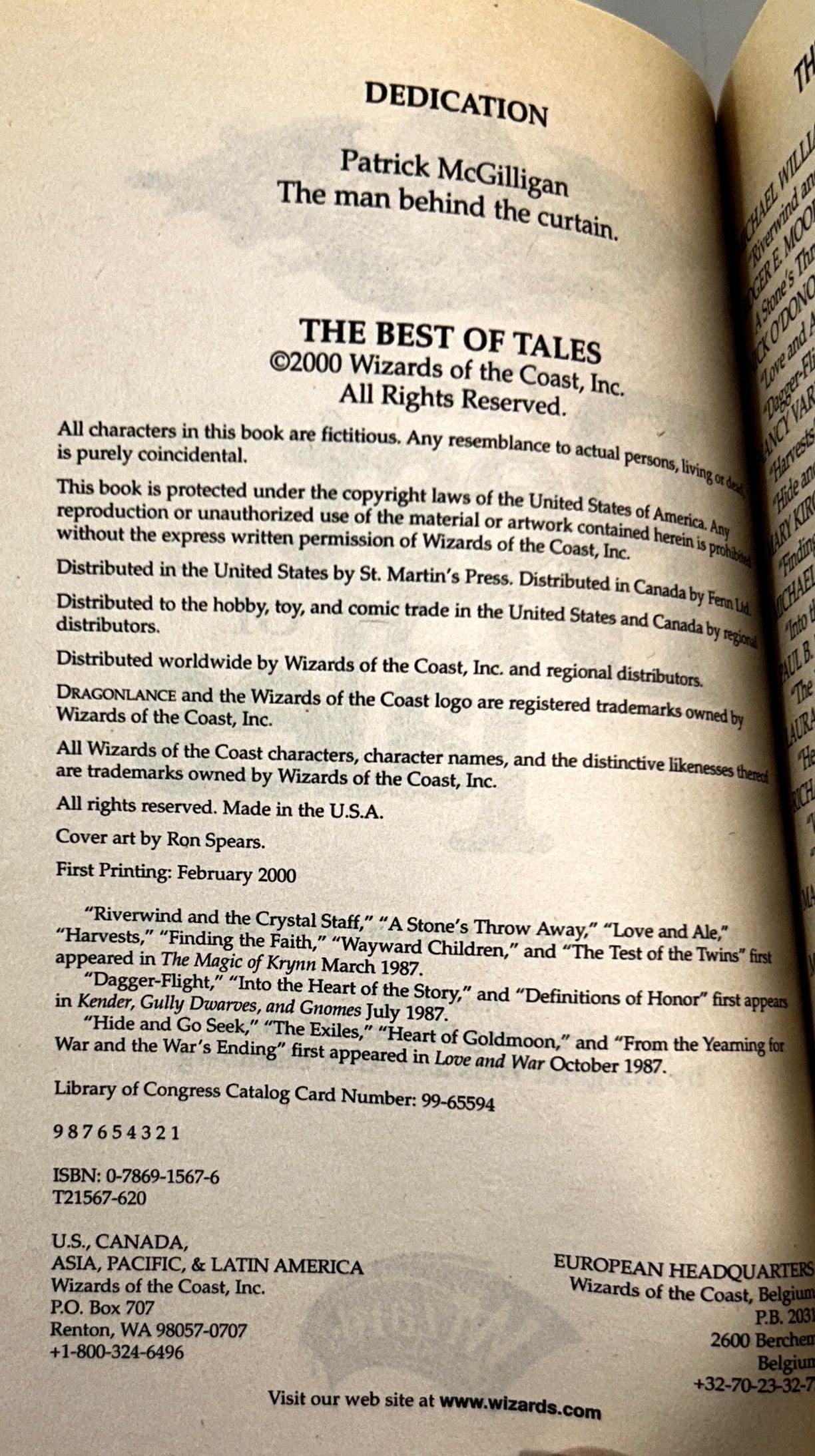 Dragonlance: Set of 2 The Best of Tales edited by Margaret Weis & Tracy Hickman 2000-2001