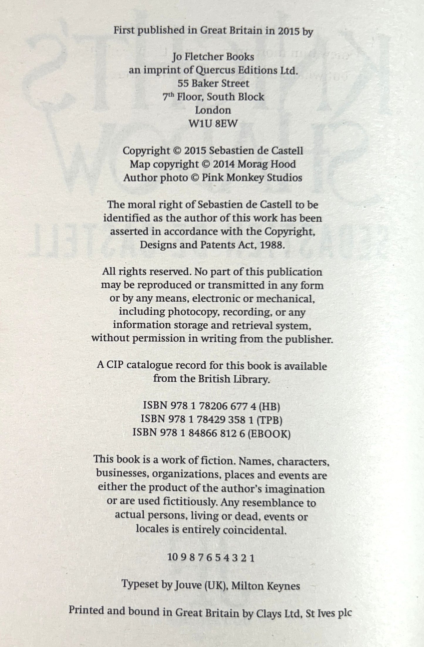 Knight's Shadow (Greatcoats #2) by Sebastien de Castell 2015 SIGNED 1st Limited UK Edition