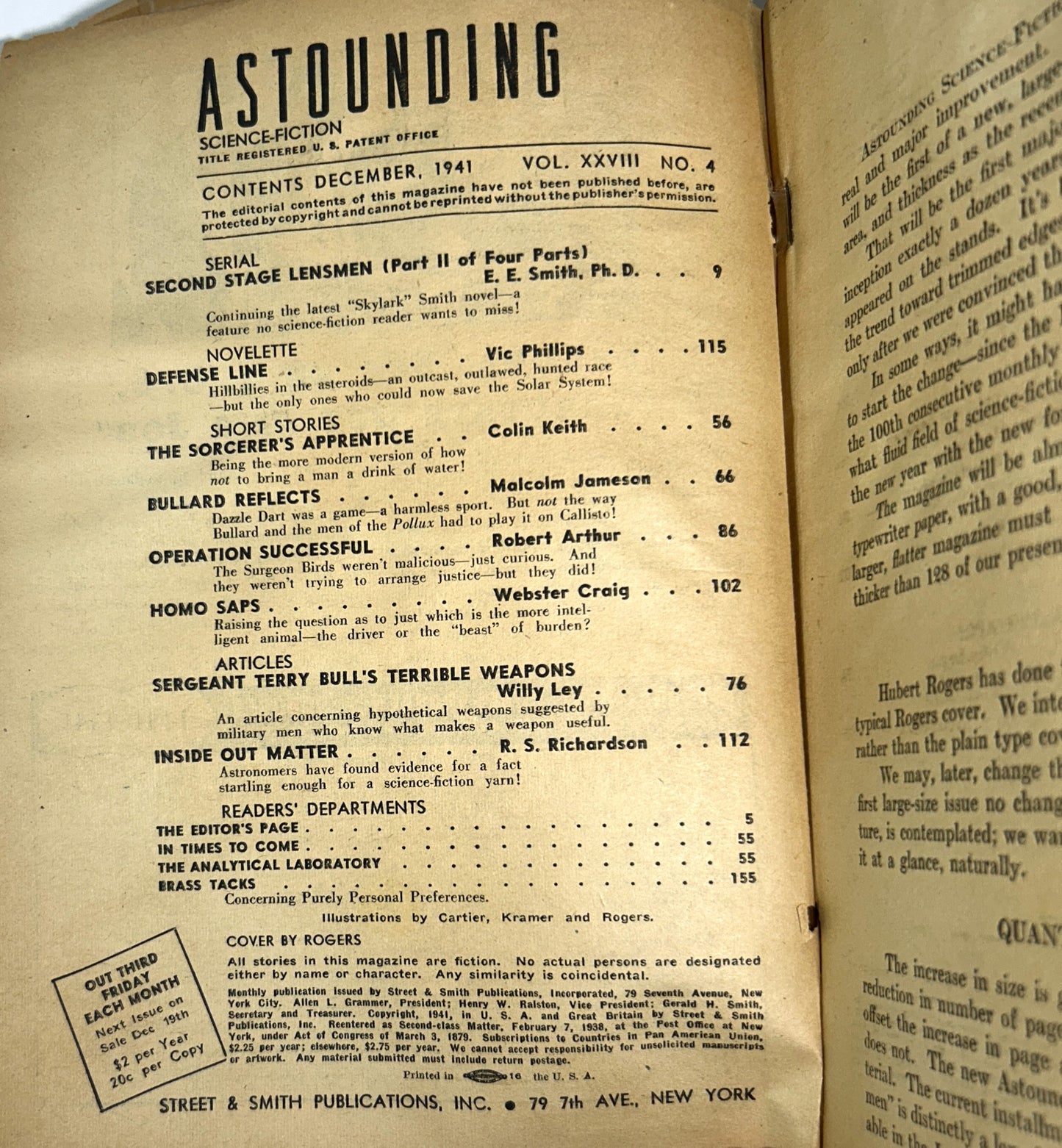 Set of 4 Astounding Science Fiction Sept-Dec. 1941 NIGHTFALL Edition