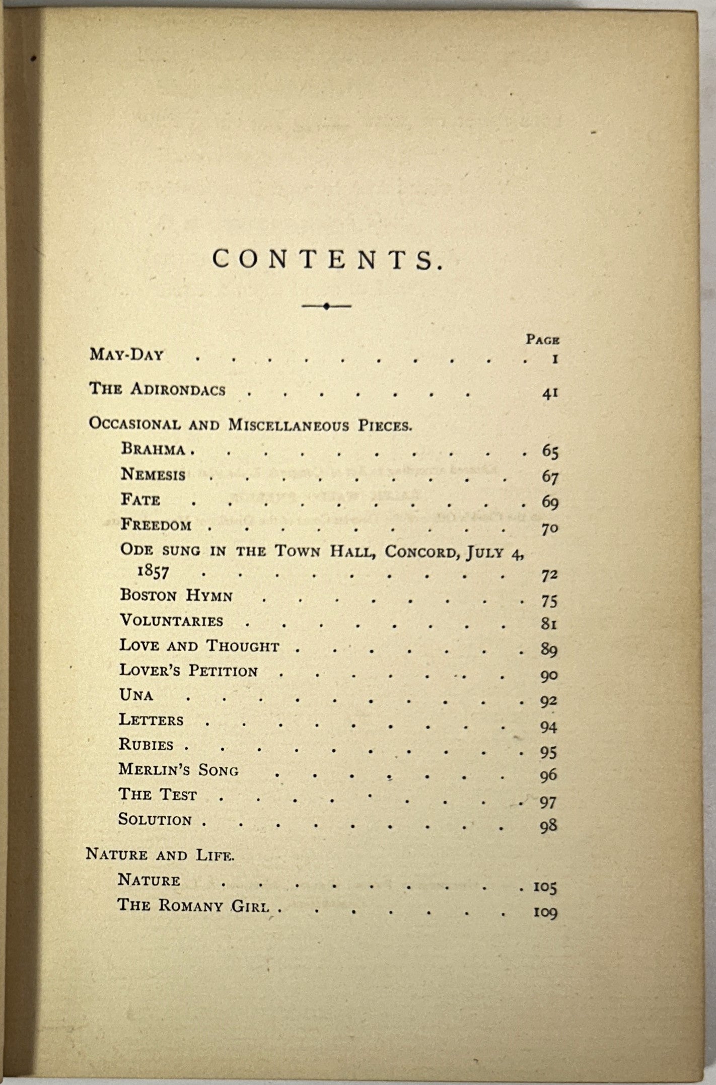 May-Day & Other Pieces by Ralph Waldo Emerson 1867 Ticknor & Fields 1st Edition