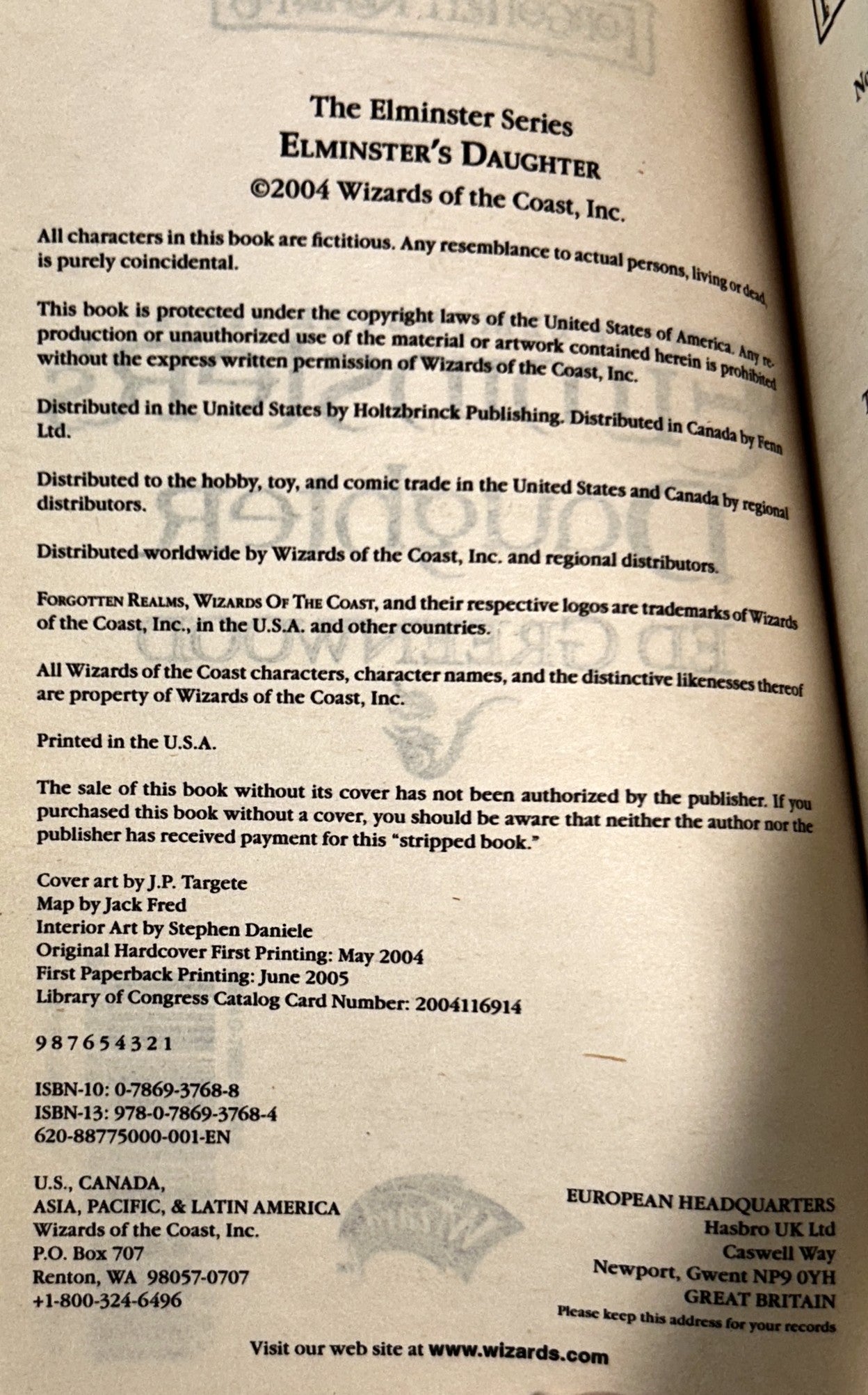 Forgotten Realms: Elminster's Daughter (Elminster Series) by Ed Greenwood 2004 1st Printing