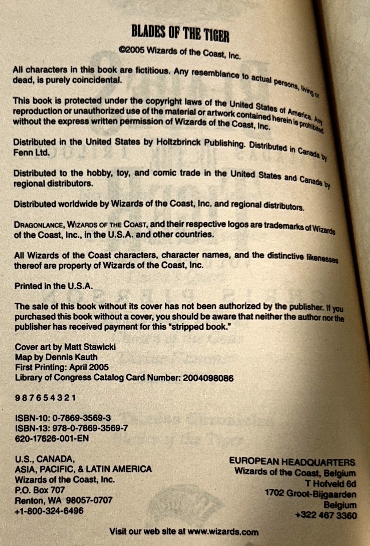 Dragonlance: Blades of the Tiger (Book #1 Taladas Trilogy) by Chris Pierson 2005 1st Printing