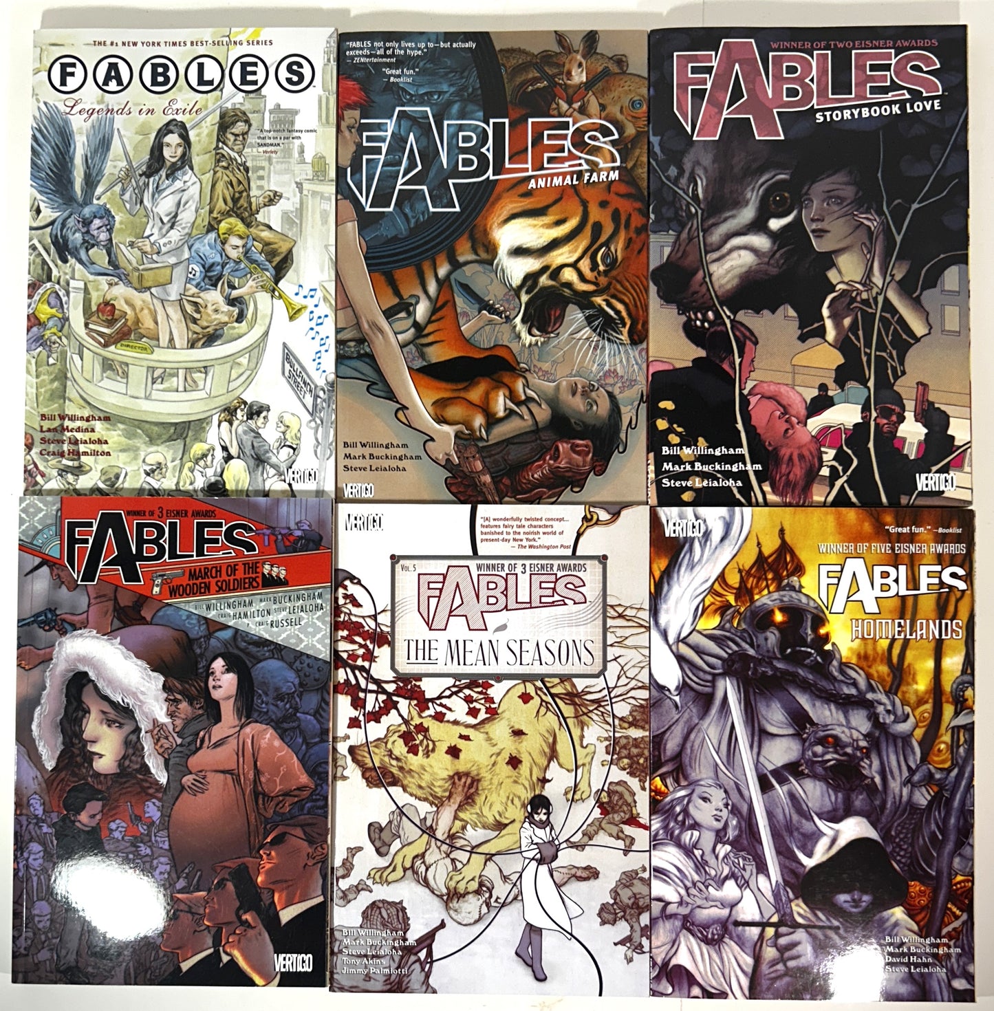 Set of 10 Fables by Bill Willingham 2006-2012
