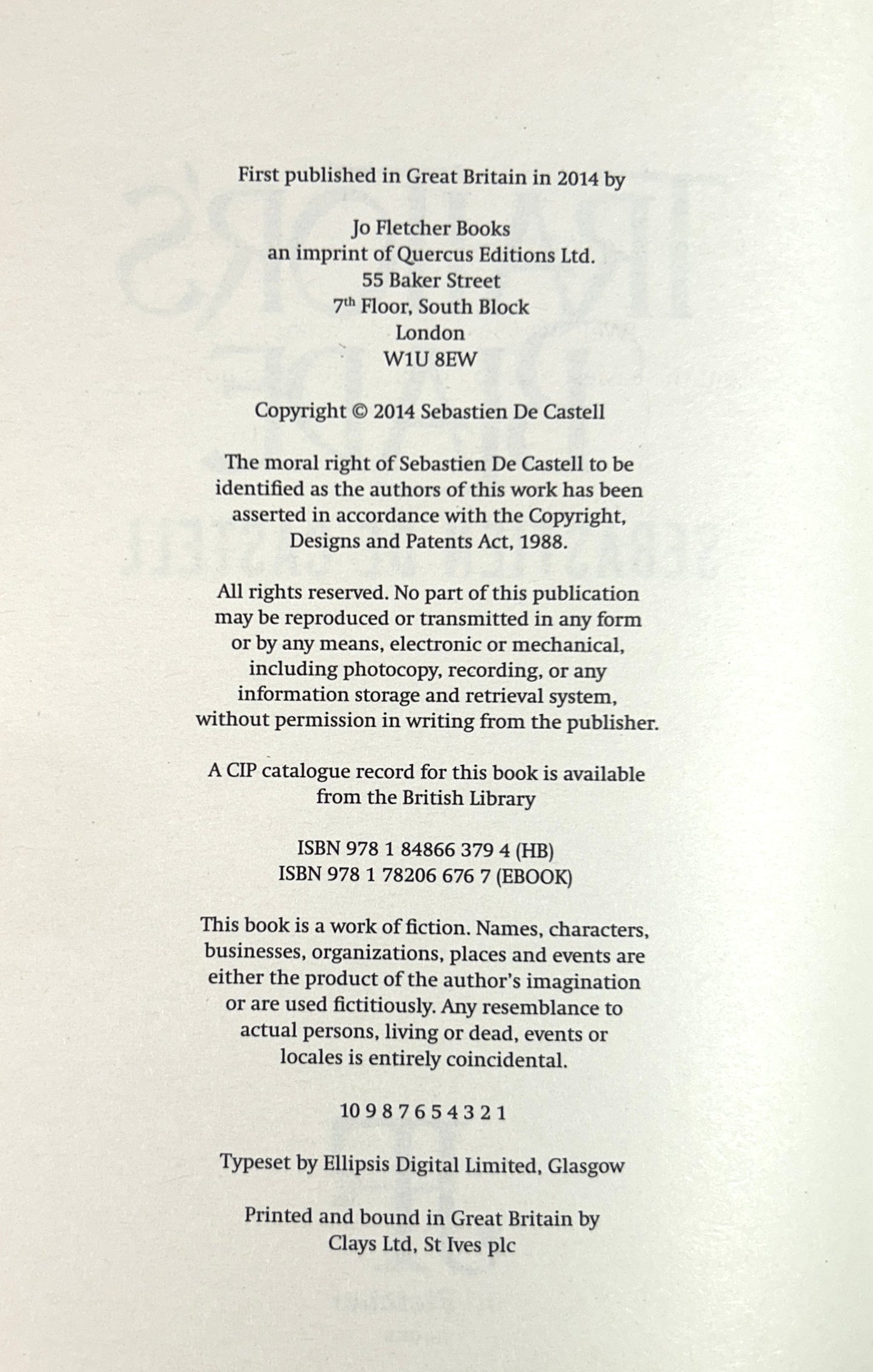Traitor's Blade (Greatcoats #1) by Sebastien de Castell 2014 SIGNED 1st UK Limited Edition #192/250
