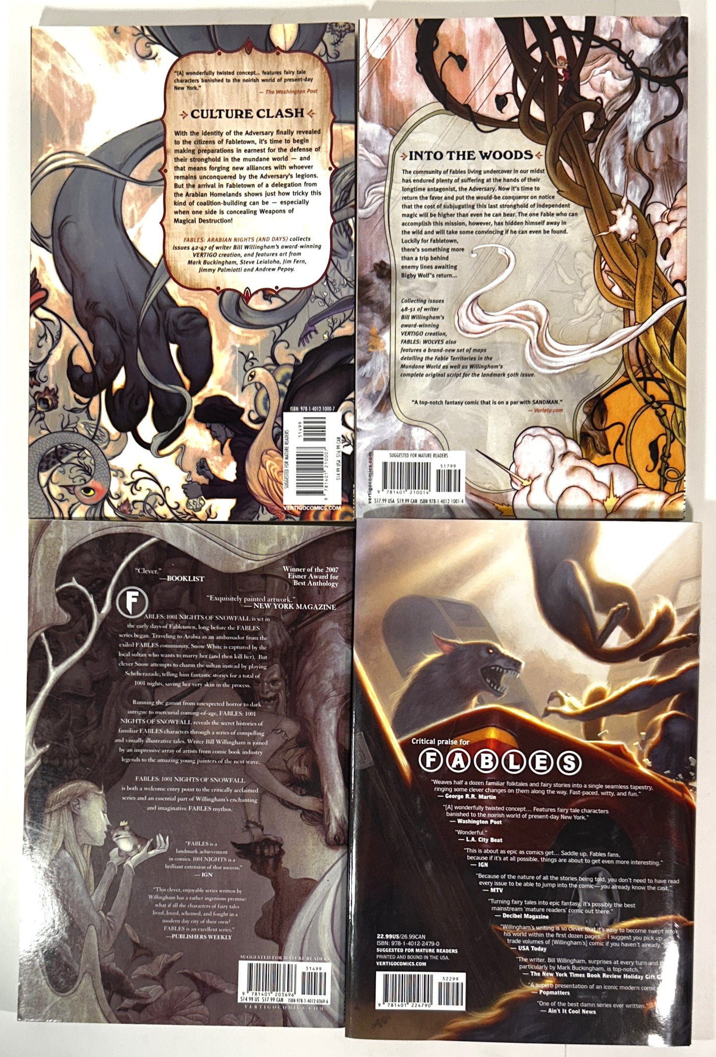 Set of 10 Fables by Bill Willingham 2006-2012