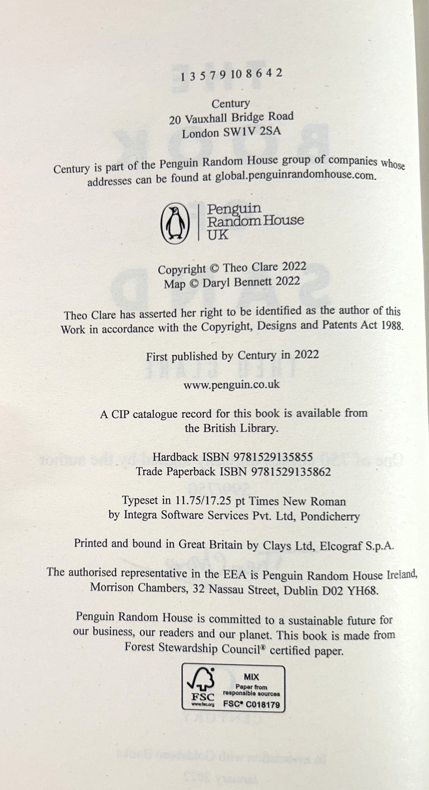 The Book of Sand by Theo Clare 2022 SIGNED Limited Edition #599/700 SPRAYED EDGES