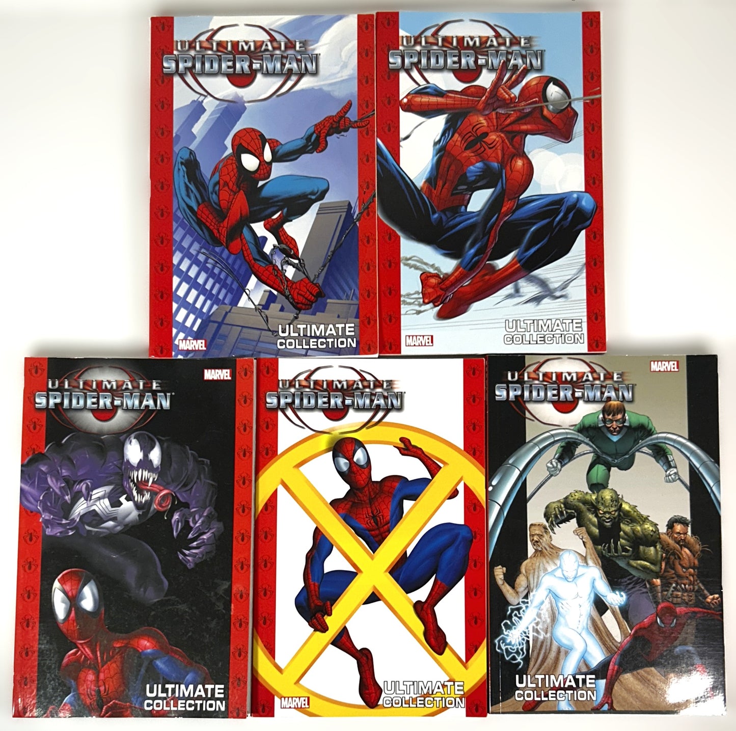 Set of 5 Marvel Ultimate Spider-Man by Bendis & Bagley 2015-2018 Ultimate Collection