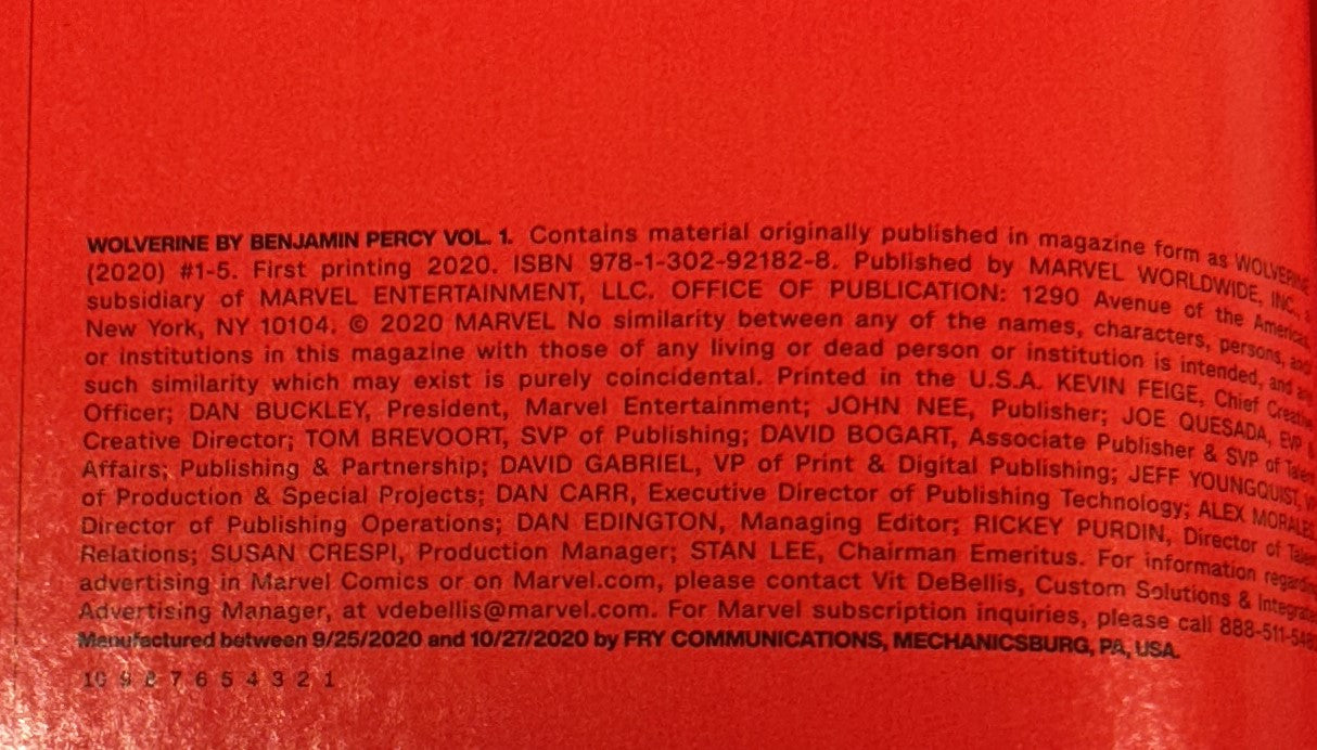 Set of 4 Marvel: Wolverine by Percy Kubert Bogdanovic Martin & Wilson 2020-2022