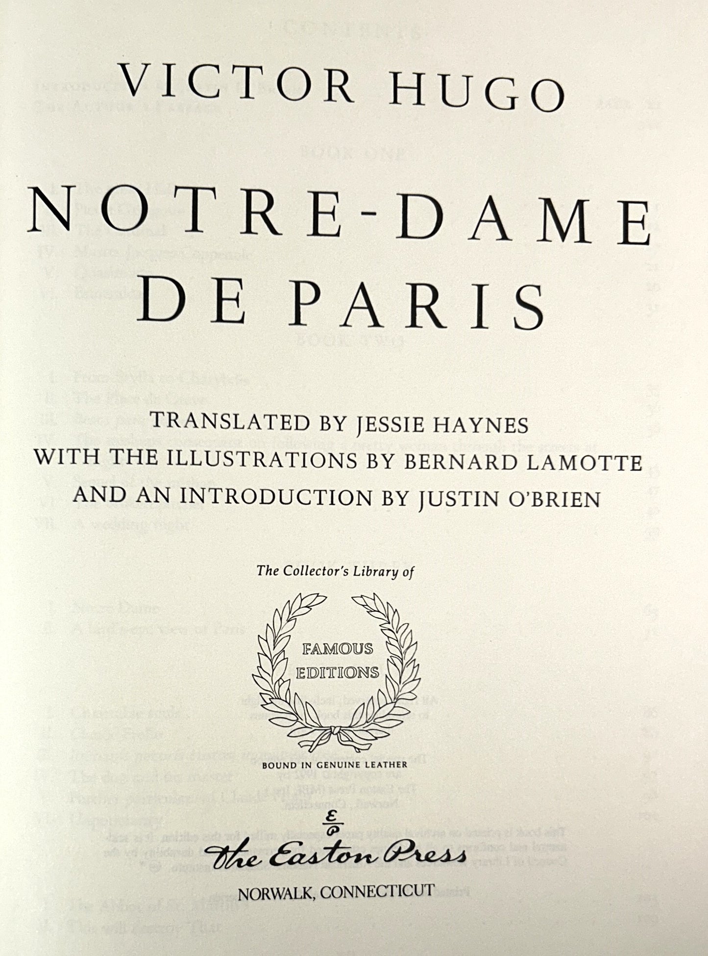 Easton Press: Notre-Dame de Paris by Victor Hugo Illustrated by Bernard Lamotte 1992