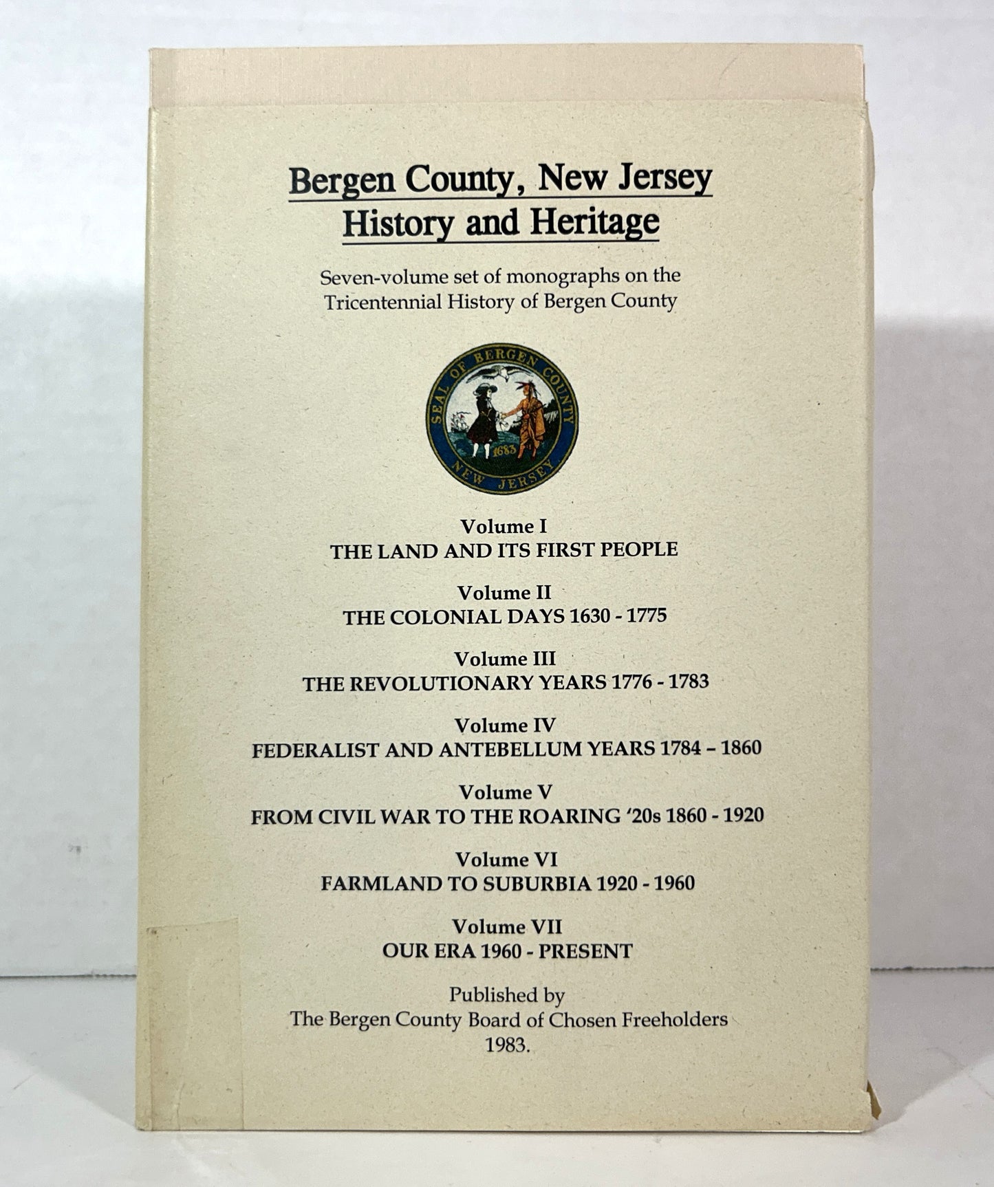 Set of 7 Bergen County, New Jersey History & Heritage 1983