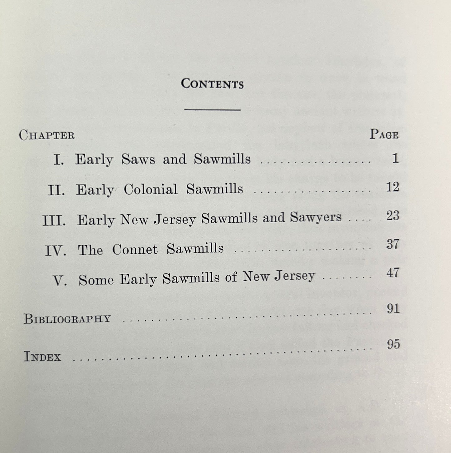 The Early Sawmills of New Jersey by New Jersey Agricultural Society 1968