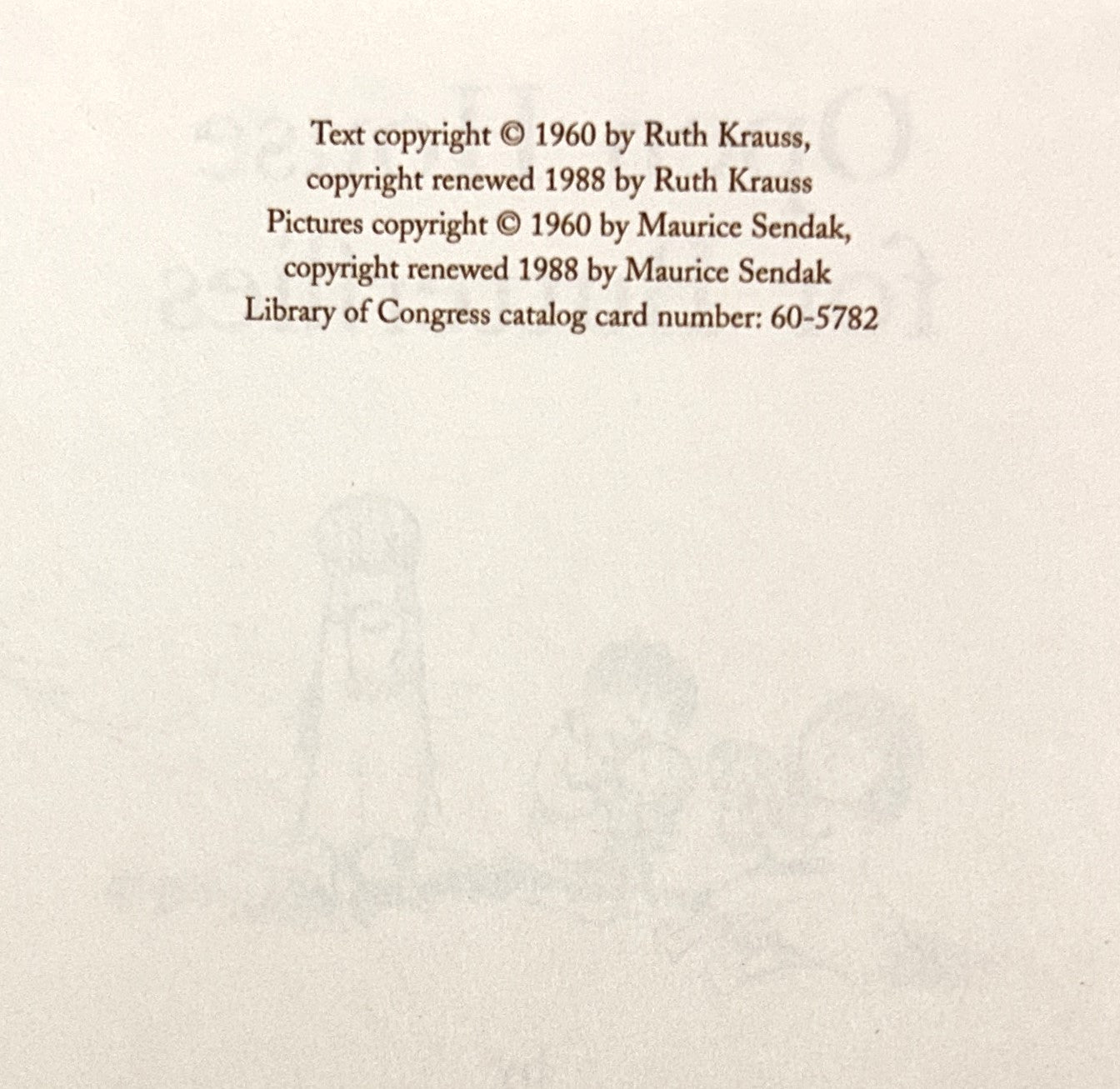 Set of 2 Ruth Krauss Stories Illus by Maurice Sendak circa 1980s Reprints