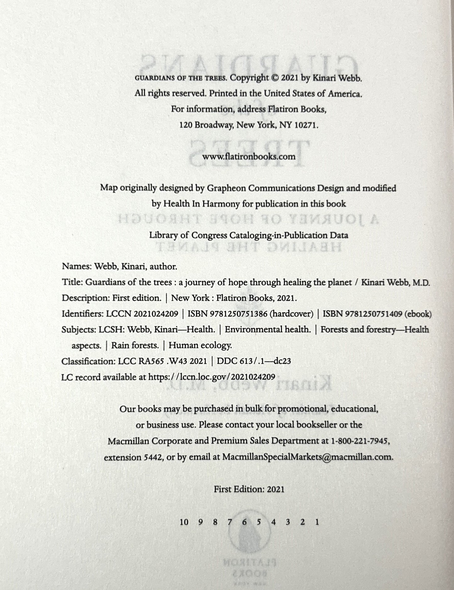 Guardians of the Trees: A Journey of Hope Through Healing the Planet by Kinari Webb, MD 2021