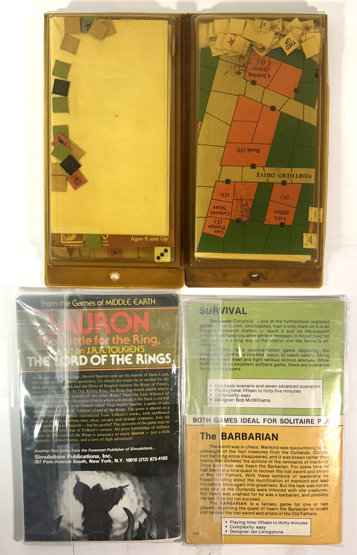 Set of 4 Vintage Miniature Games