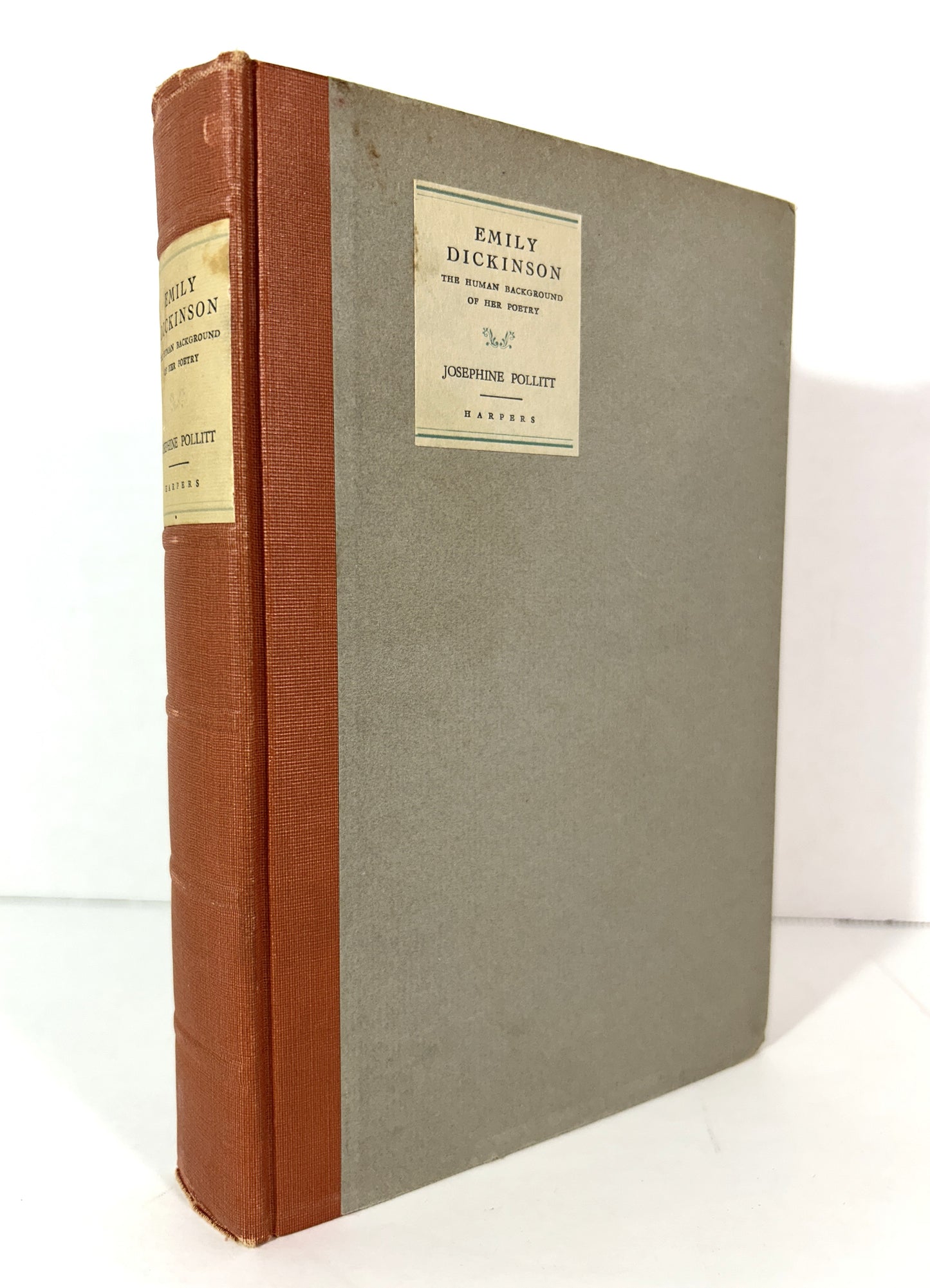 Emily Dickinson: The Human Background of Her Poetry by Josephine Pollitt 1930 1st Edition