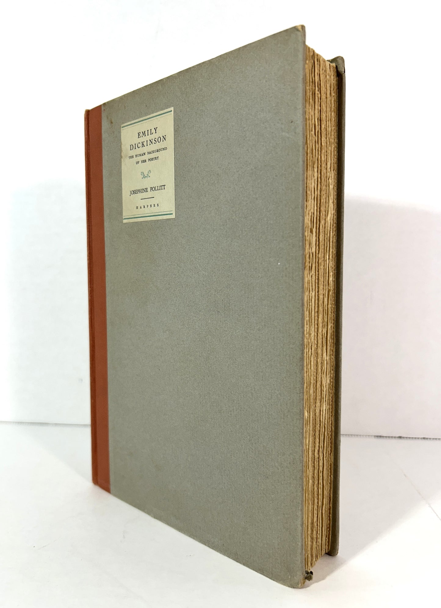 Emily Dickinson: The Human Background of Her Poetry by Josephine Pollitt 1930 1st Edition