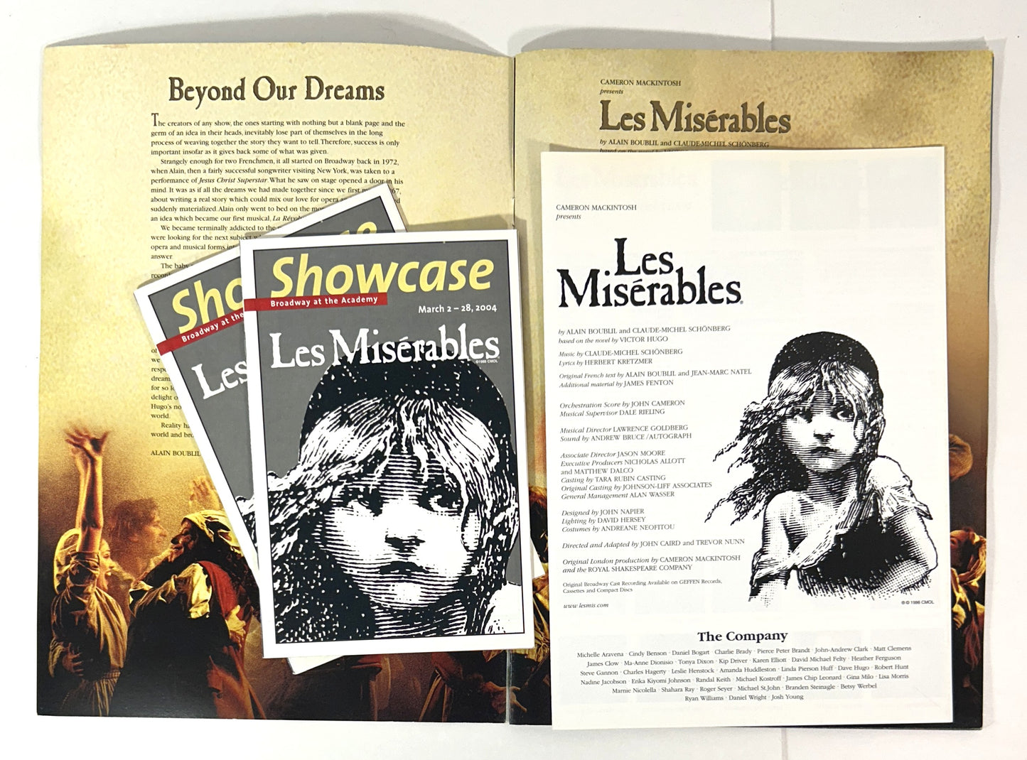 Les Miserables Broadway Brochure 2003