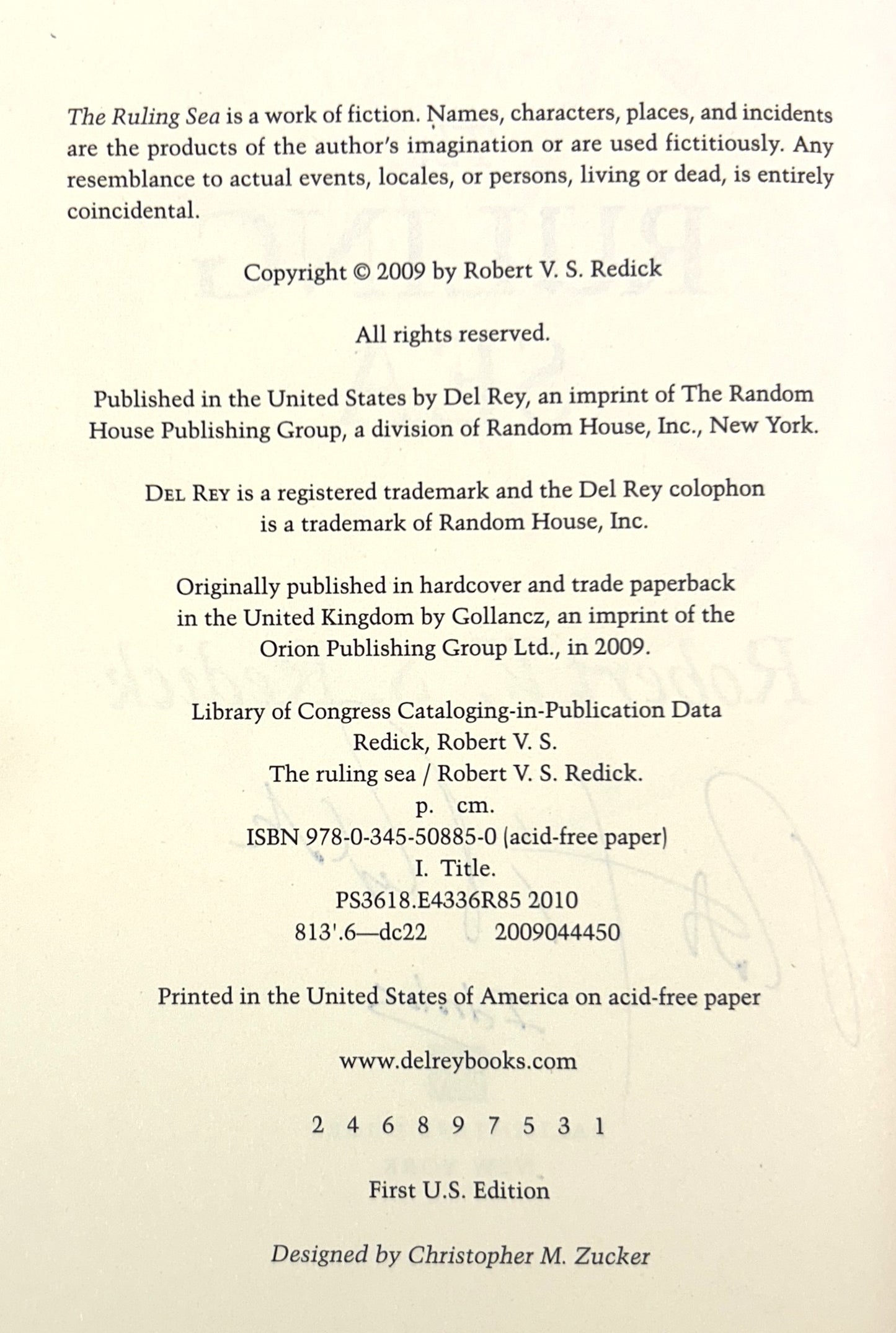 The Red Wolf Conspiracy + The Ruling Sea (Cathrand Voyage #1 + #2) by Robert V S Redick 2008-2009 SIGNED 1st US Editions