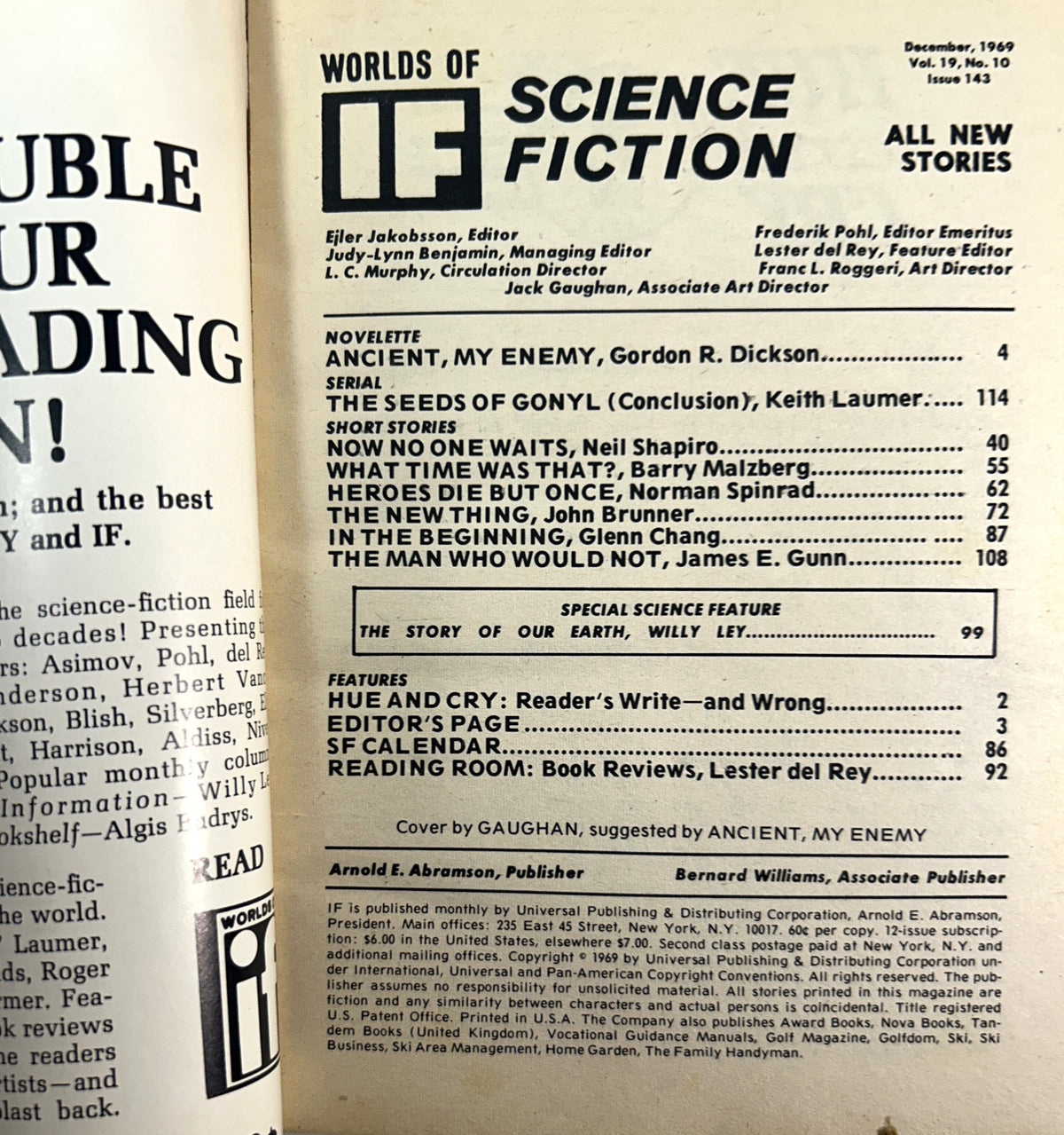 Lot of 21 IF Science Fiction Magazines 1961-1969