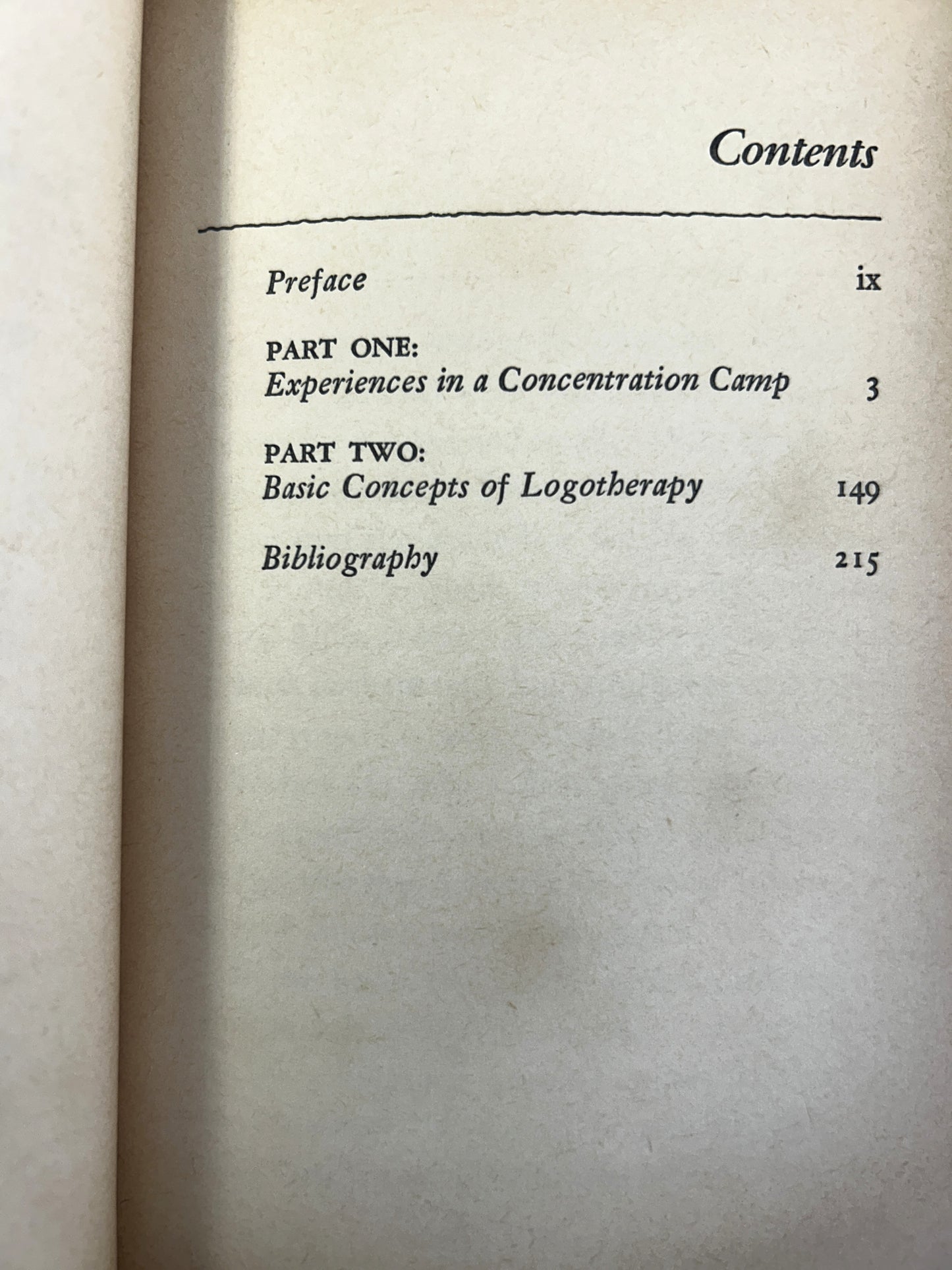 Man's Search for Meaning by Viktor Frankl 1964 3rd Printing