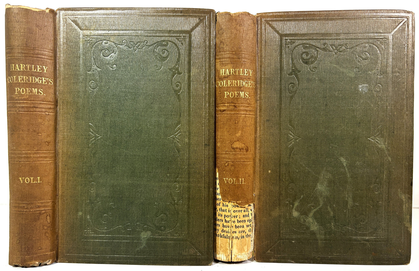 Set of 2 Poems by Hartley Coleridge 1851 2nd Edition
