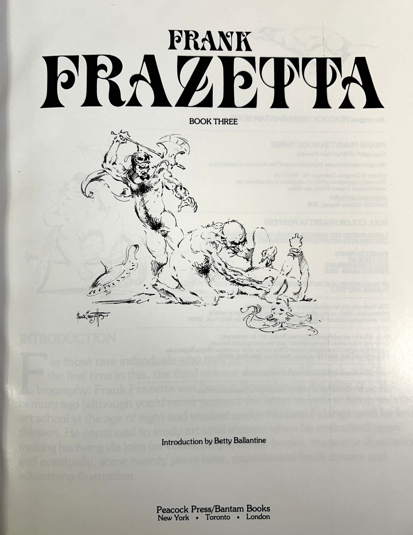 Set of 5 Frank Frazetta edited by Betty Ballantine 1975-1985