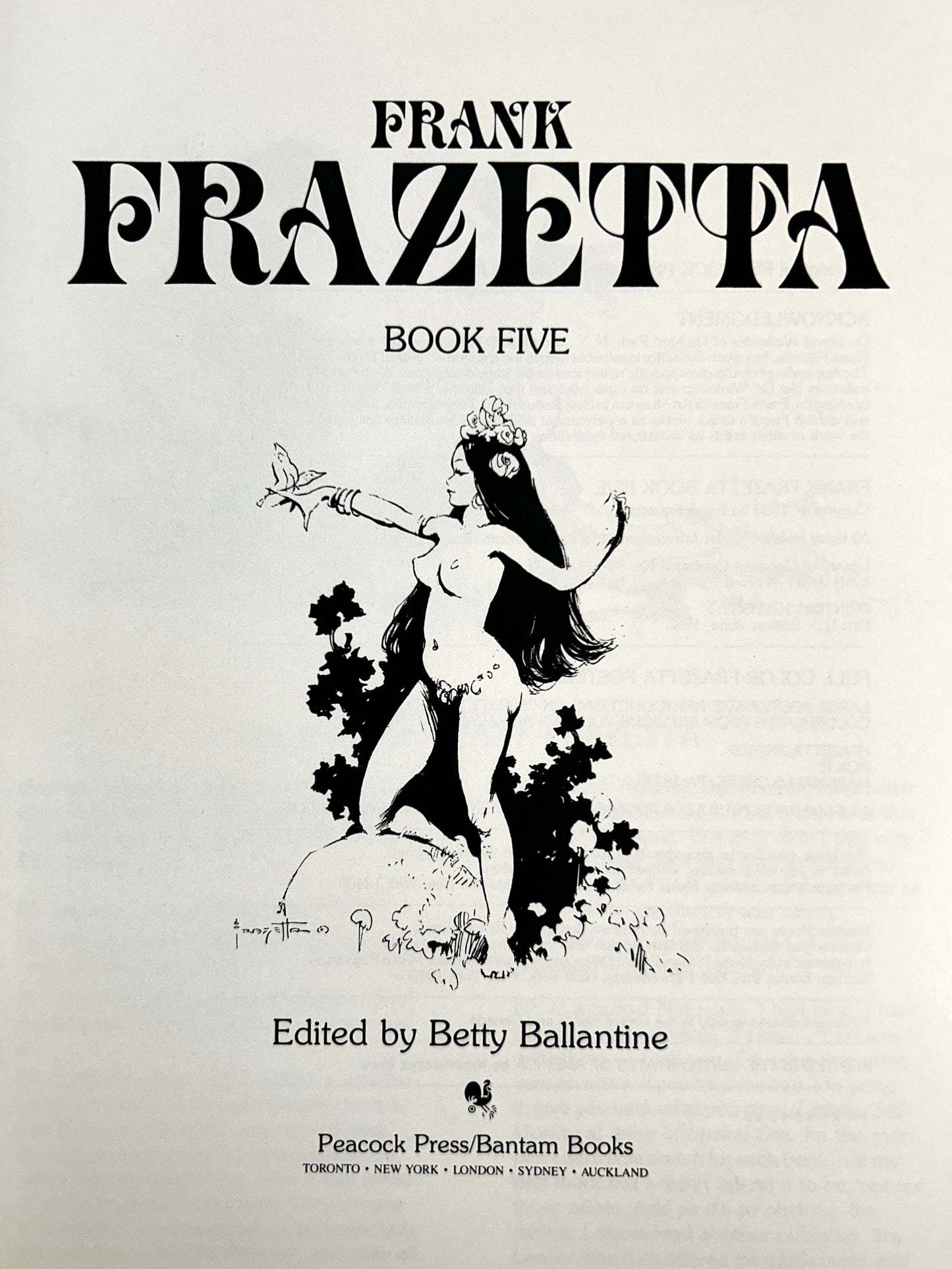 Set of 5 Frank Frazetta edited by Betty Ballantine 1975-1985