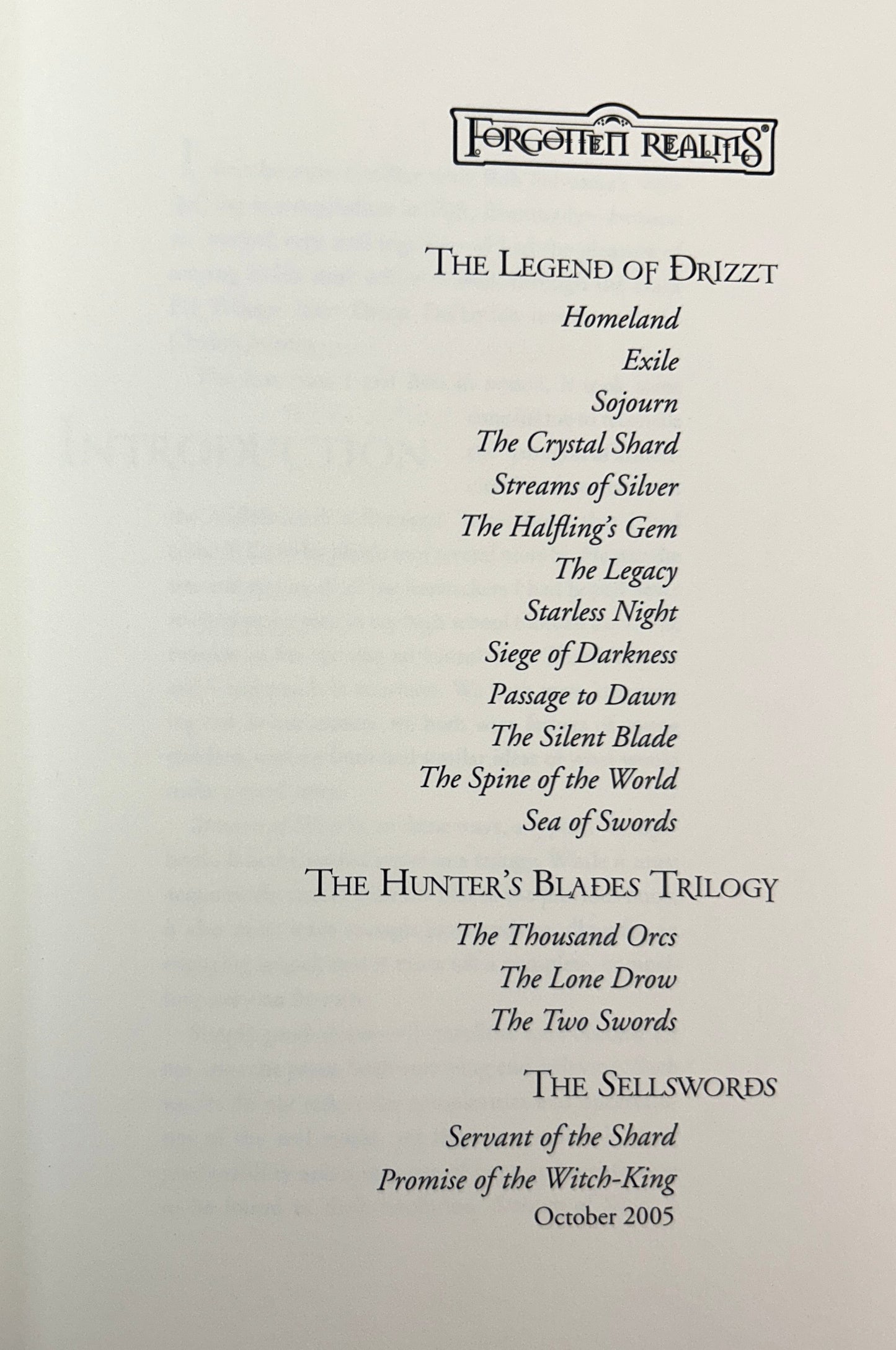 Forgotten Realms: Streams of Silver (Legend of Drizzt #5) by RA Salvatore 2005 SIGNED 1st Ed