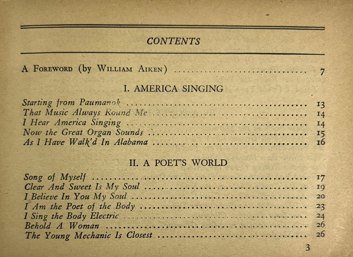 A Wartime Whitman edited by Major William A. Aiken 1926 Armed Services Edition